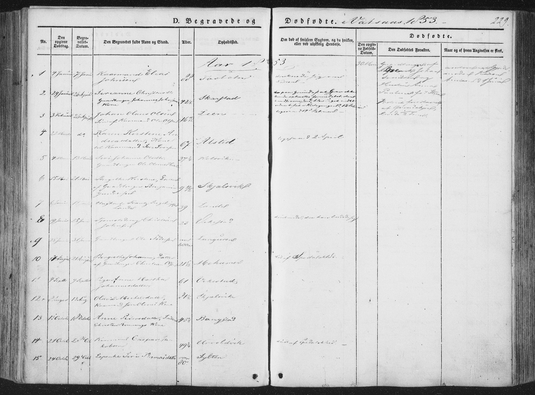 Ministerialprotokoller, klokkerbøker og fødselsregistre - Nordland, SAT/A-1459/810/L0144: Ministerialbok nr. 810A07 /1, 1841-1862, s. 229