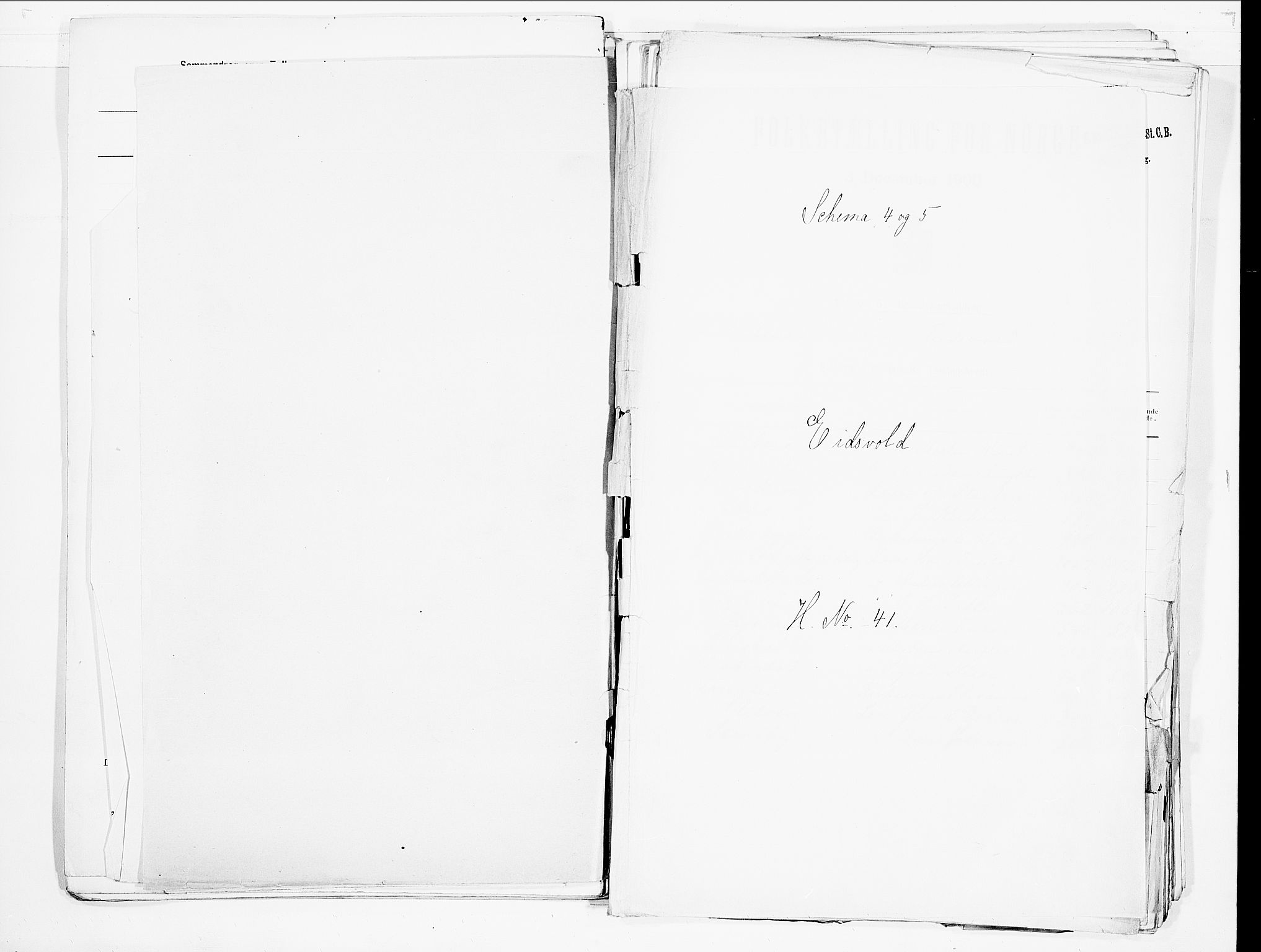 SAO, Folketelling 1900 for 0237 Eidsvoll herred, 1900, s. 1