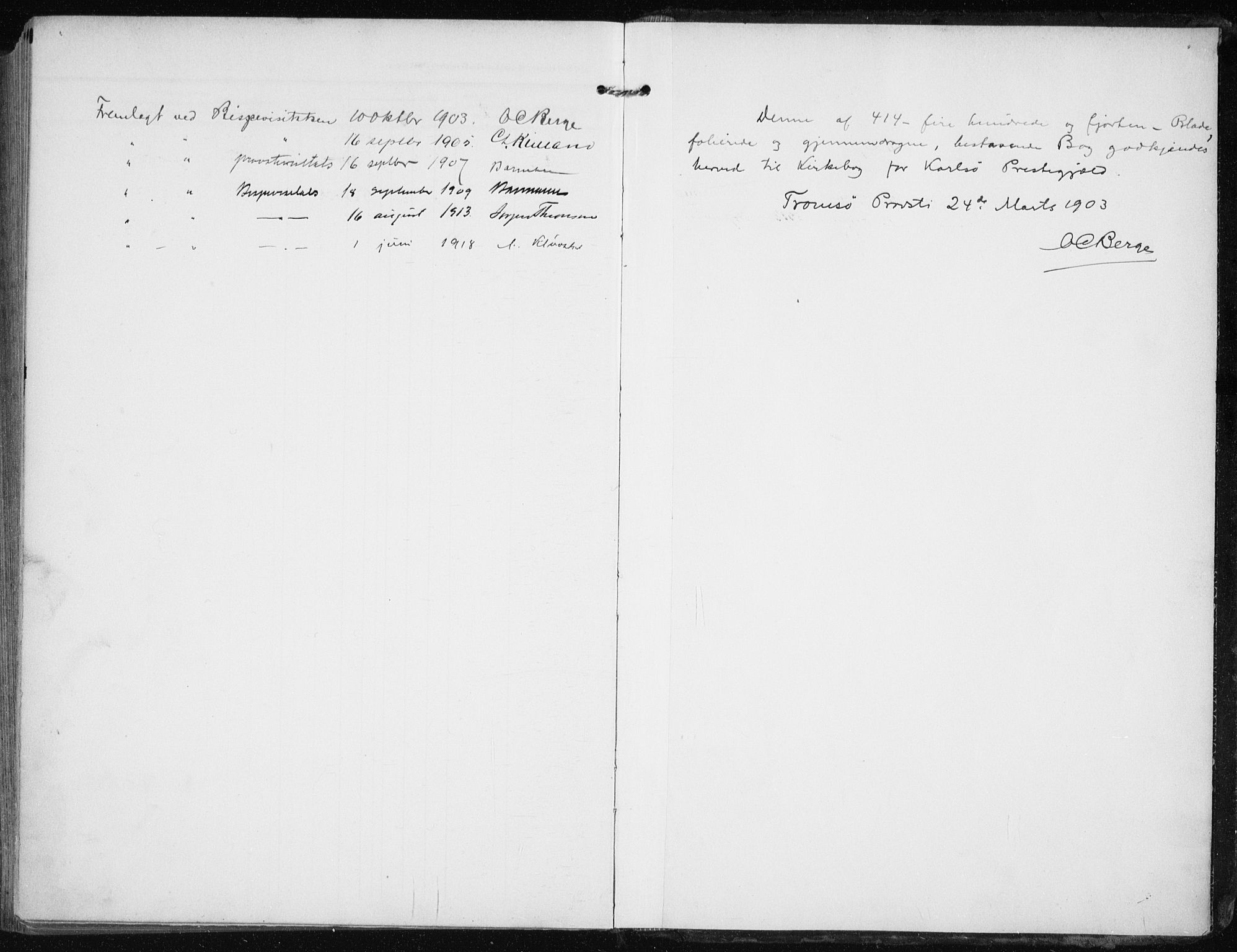 Karlsøy sokneprestembete, AV/SATØ-S-1299/H/Ha/Haa/L0014kirke: Ministerialbok nr. 14, 1903-1917
