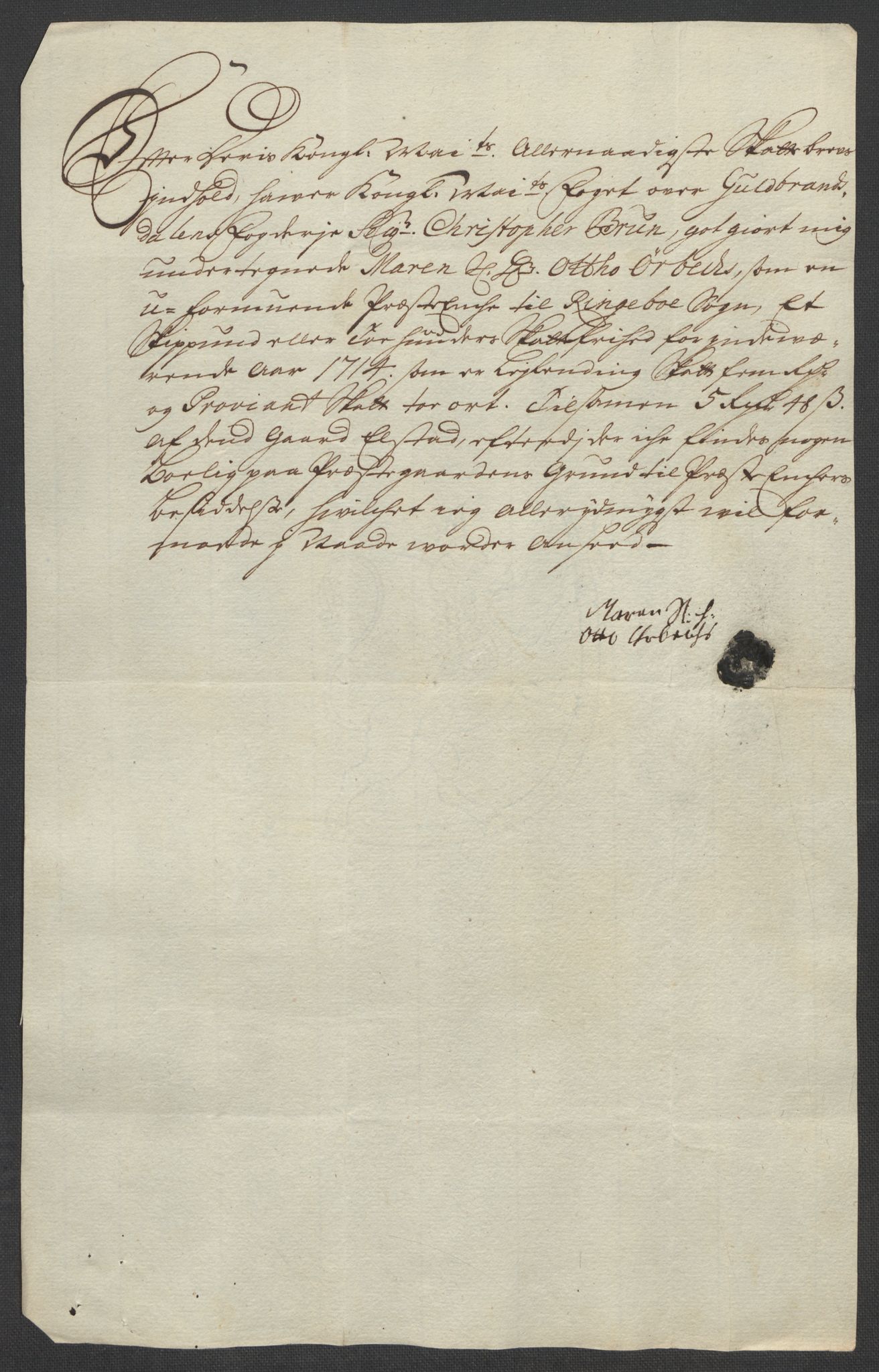 Rentekammeret inntil 1814, Reviderte regnskaper, Fogderegnskap, AV/RA-EA-4092/R17/L1183: Fogderegnskap Gudbrandsdal, 1714, s. 147