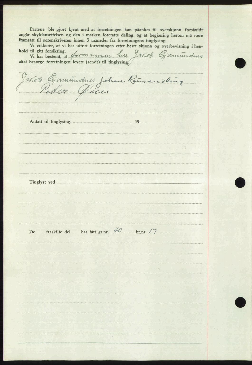 Romsdal sorenskriveri, SAT/A-4149/1/2/2C: Pantebok nr. A24, 1947-1947, Dagboknr: 2190/1947