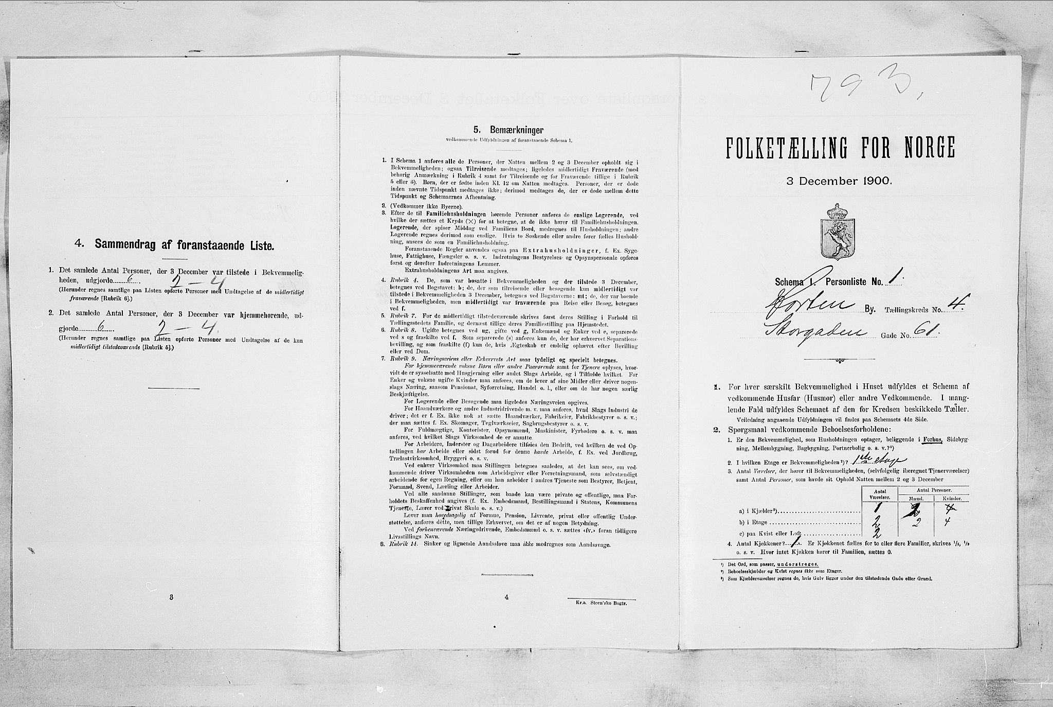 RA, Folketelling 1900 for 0703 Horten ladested, 1900, s. 3353