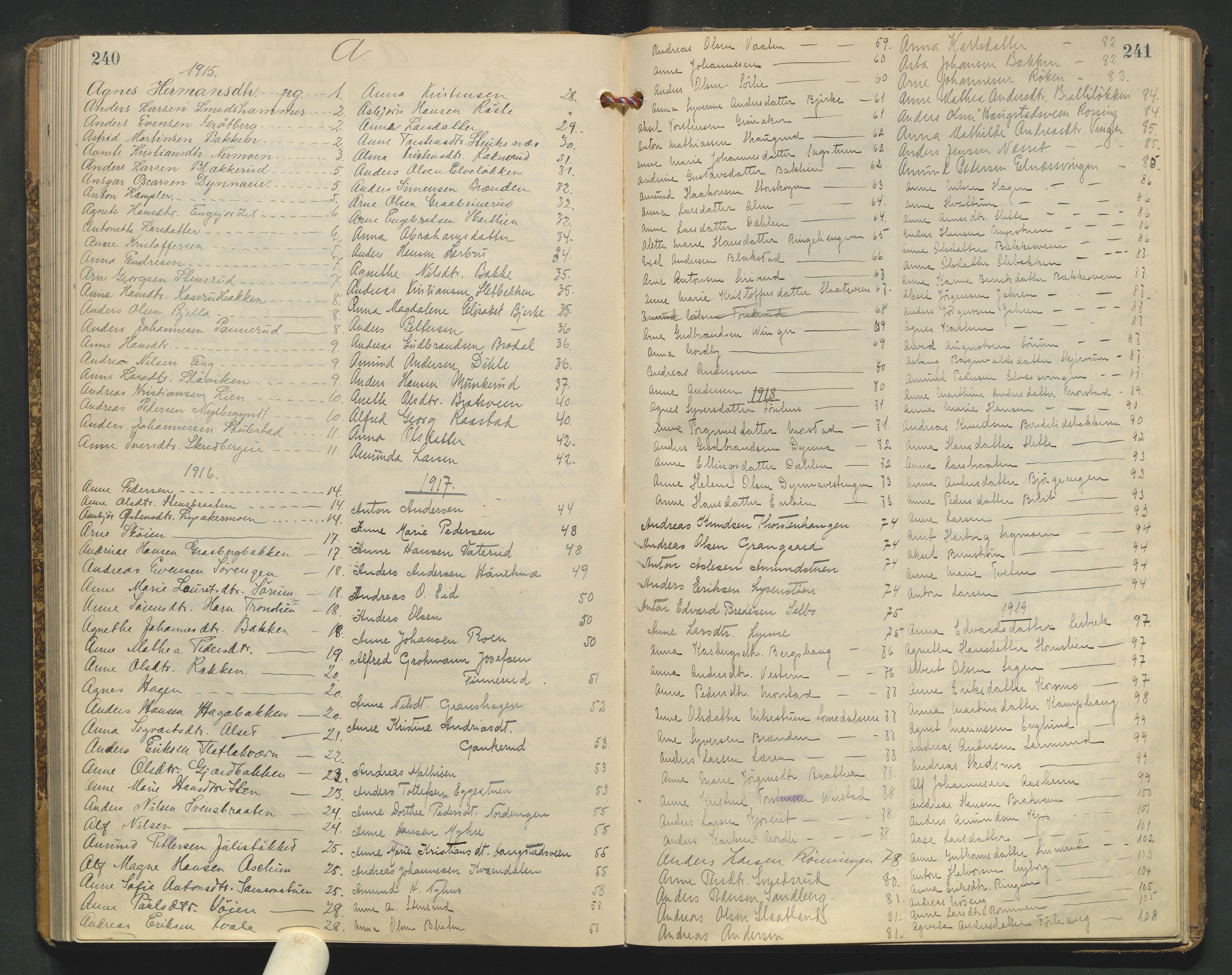 Hadeland og Land tingrett, AV/SAH-TING-010/J/Jg/L0009: Dødsfallsprotokoll, 1915-1925, s. 240-241