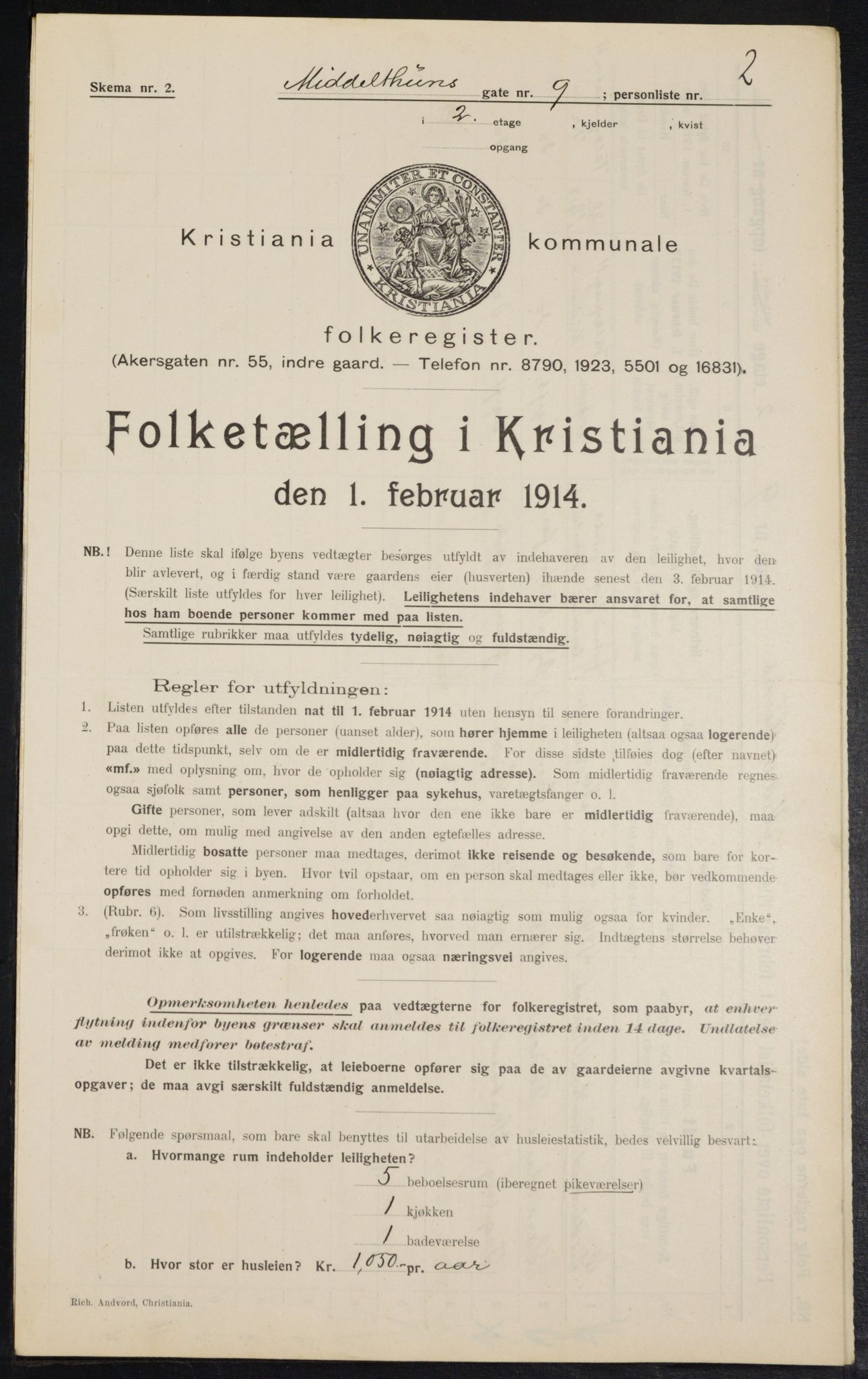 OBA, Kommunal folketelling 1.2.1914 for Kristiania, 1914, s. 65280