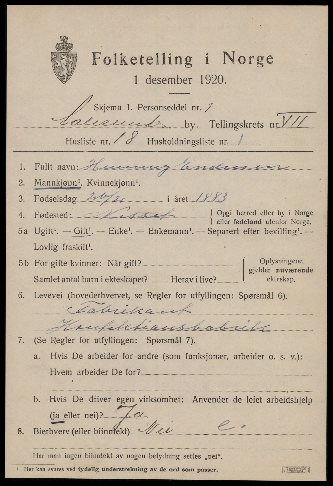 SAT, Folketelling 1920 for 1501 Ålesund kjøpstad, 1920, s. 19636
