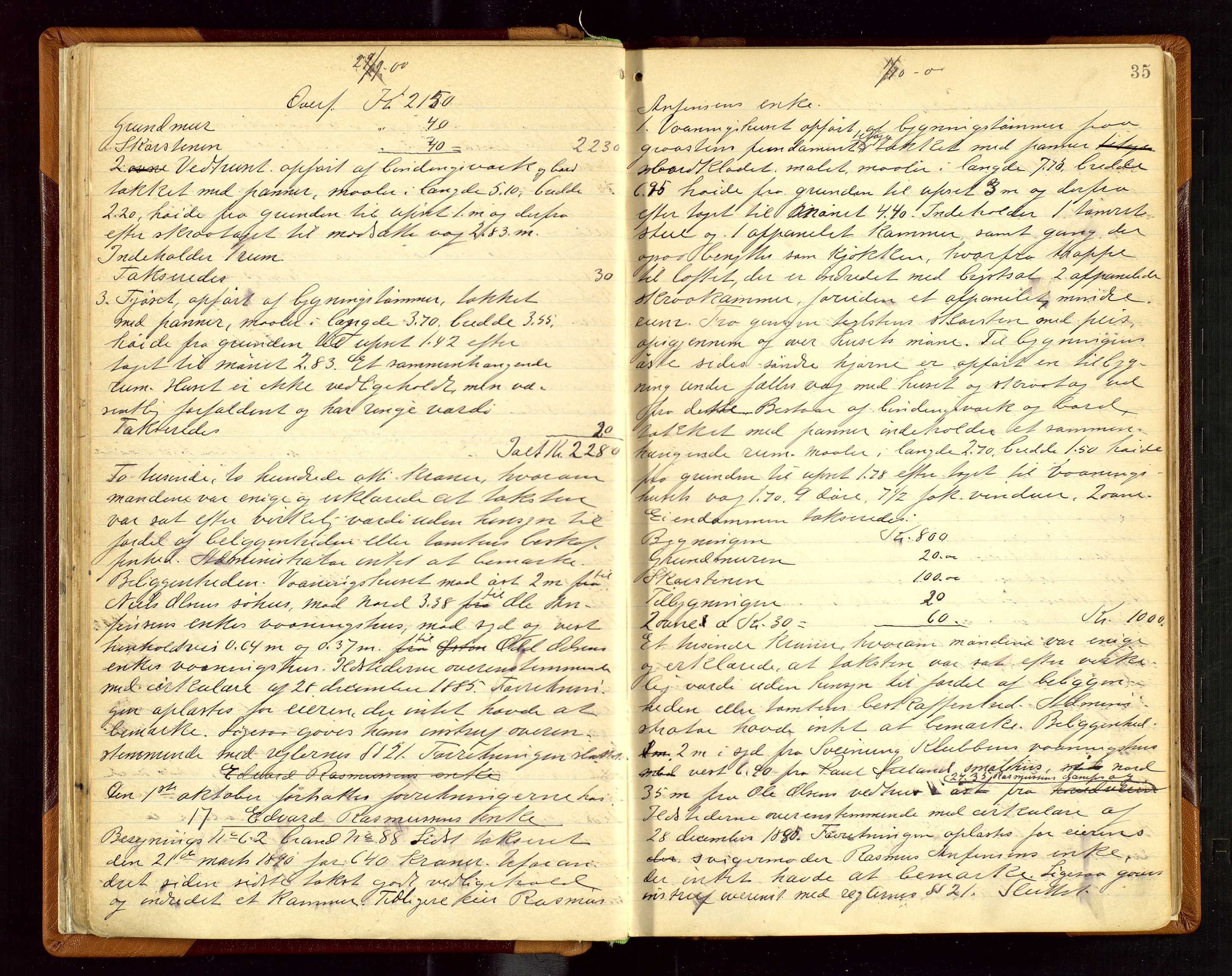 Sand lensmannskontor, AV/SAST-A-100415/Gob/L0003: Branntakstprotokoll, 1893-1936, s. 34b-35a