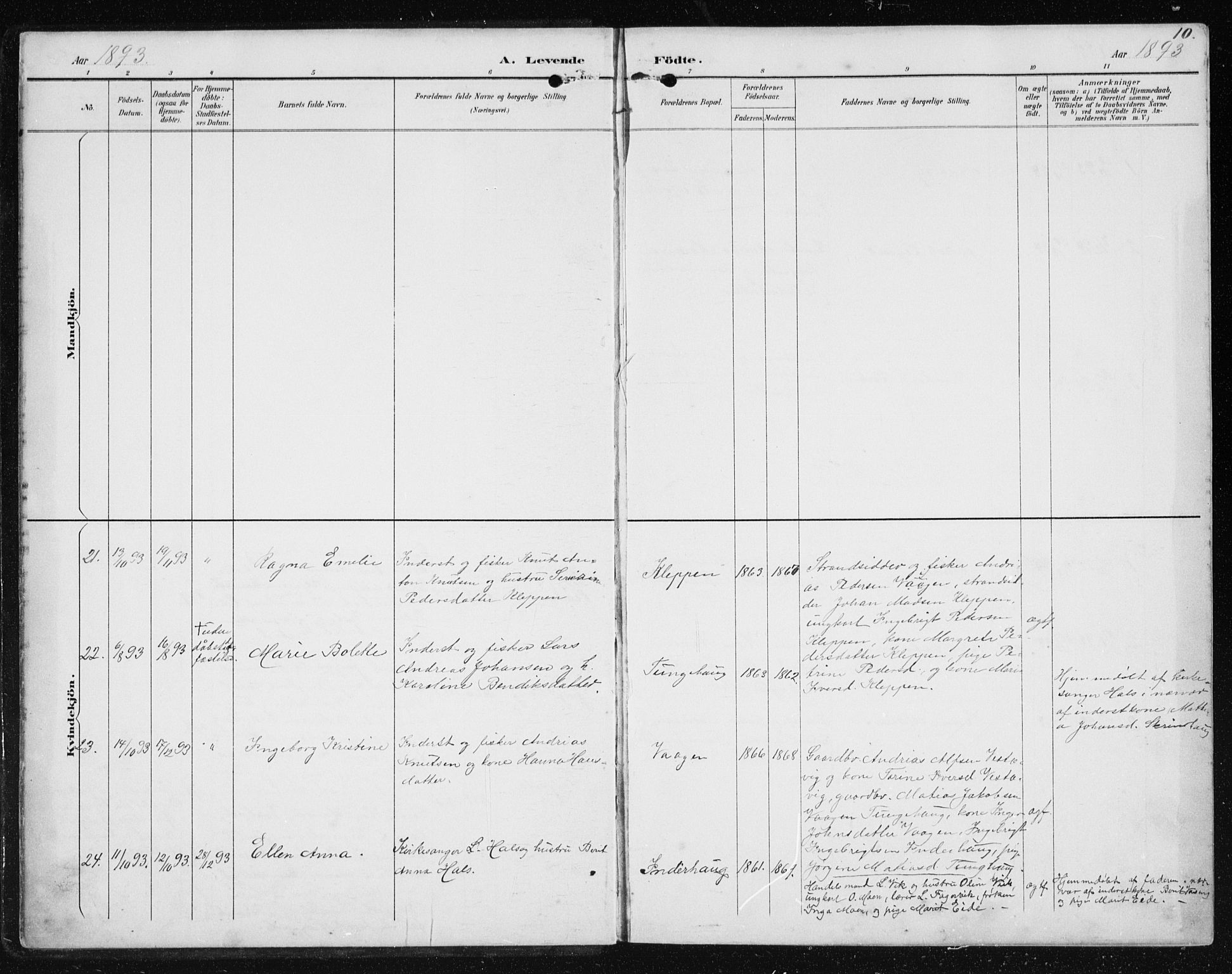 Ministerialprotokoller, klokkerbøker og fødselsregistre - Møre og Romsdal, AV/SAT-A-1454/566/L0773: Klokkerbok nr. 566C02, 1892-1909, s. 10