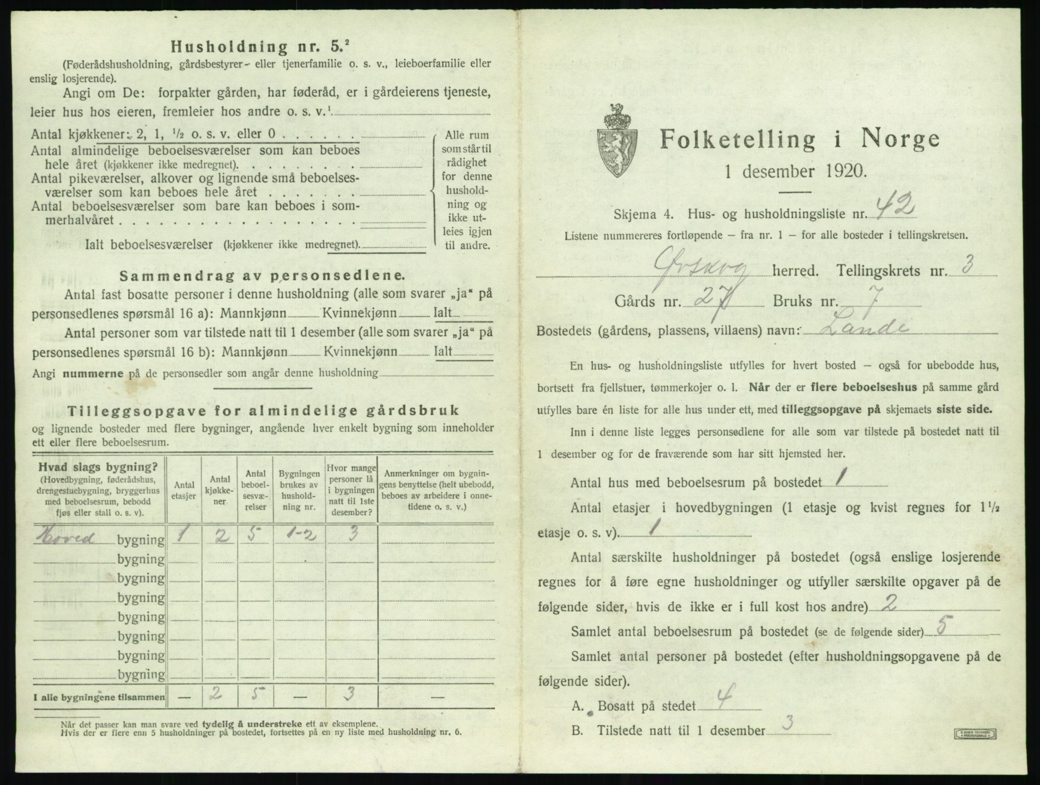 SAT, Folketelling 1920 for 1527 Ørskog herred, 1920, s. 288