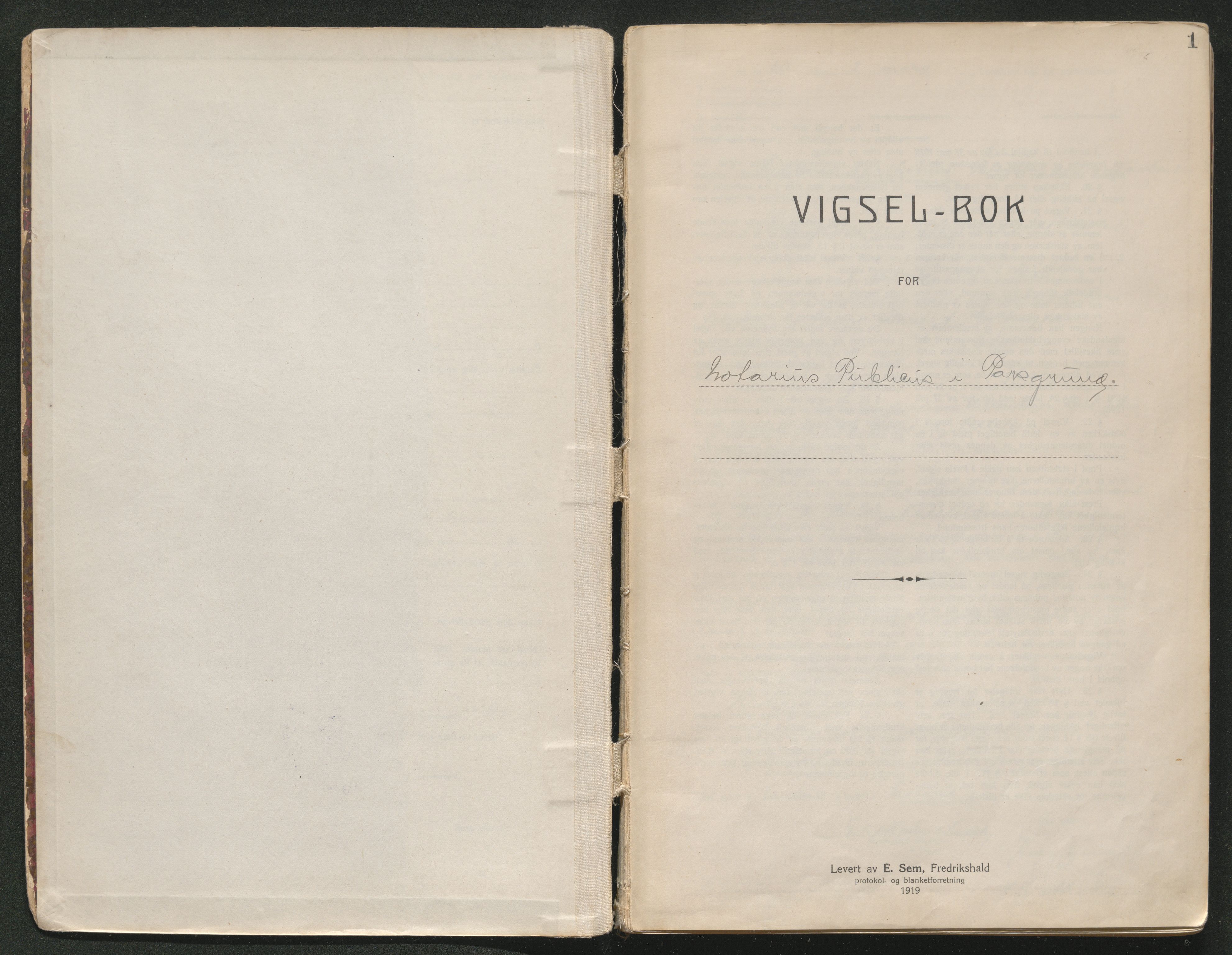 Gjerpen sorenskriveri, AV/SAKO-A-216/L/Lb/L0001: Vigselsprotokoll, 1920-1948, s. 1