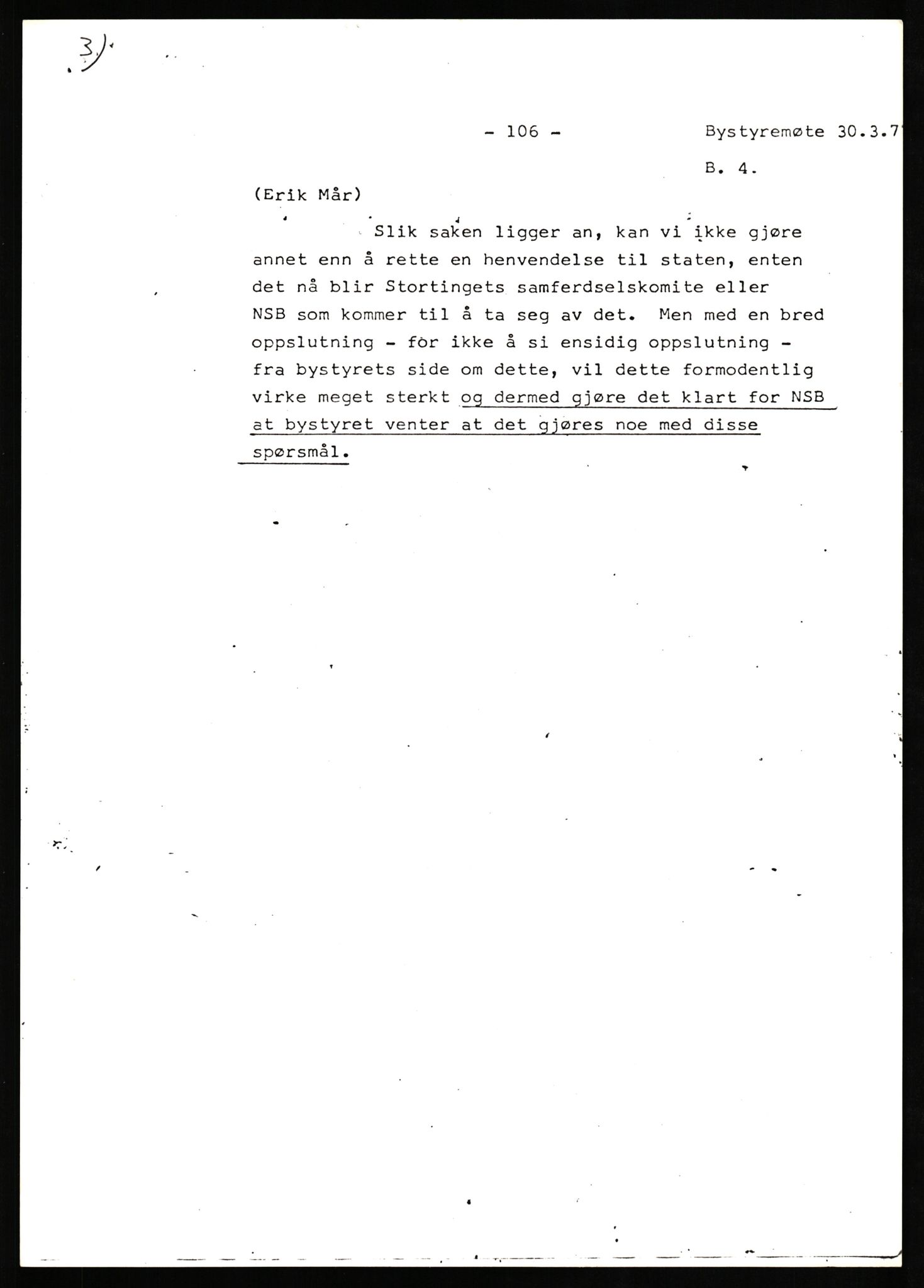 Norges statsbaner, Hovedadministrasjonen, Plankontoret for Oslo S, AV/RA-S-5410/D/L0171: Driftsbanegården. Øvrige driftsbanegårder, 1976-1978, s. 121