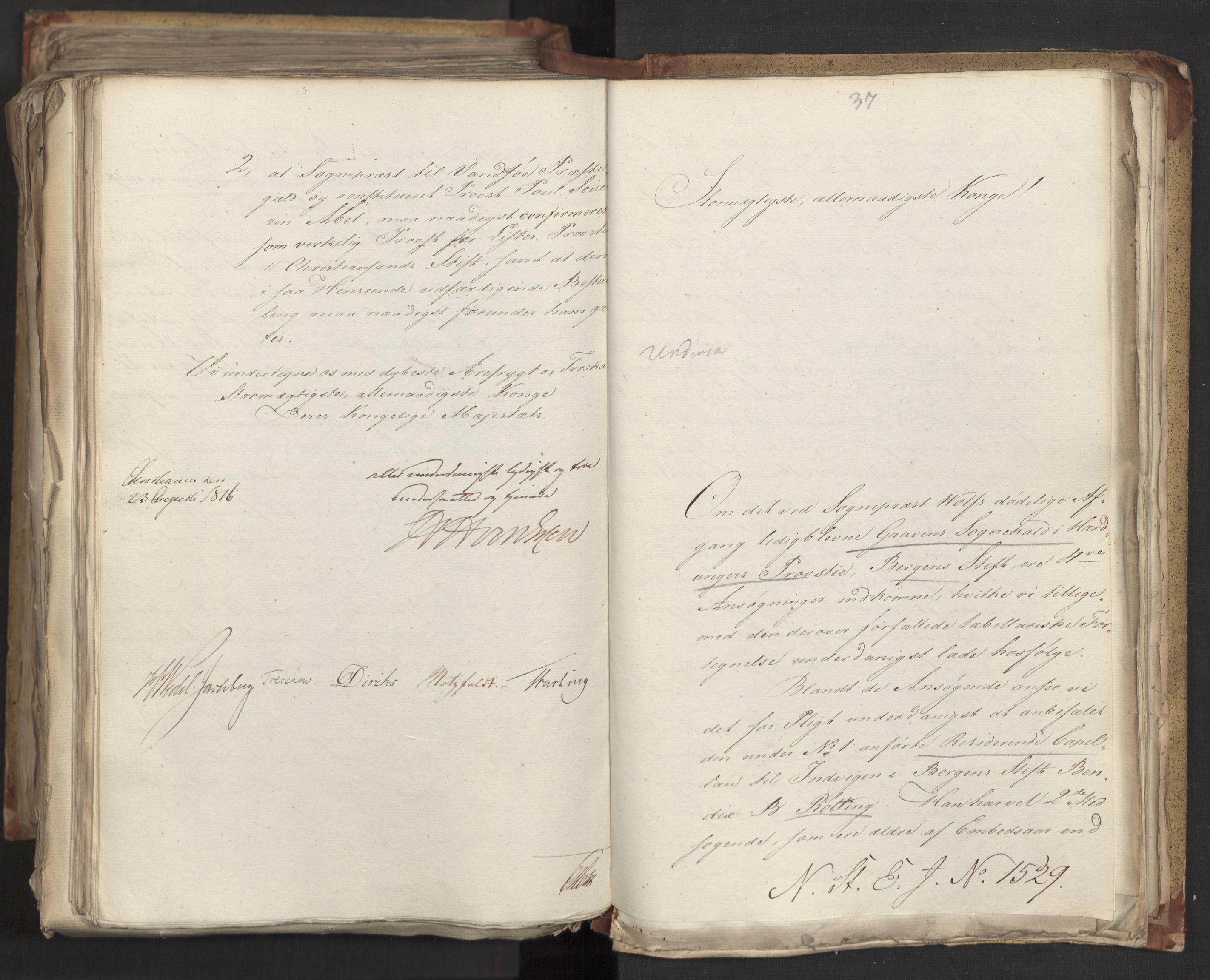 Statsrådsavdelingen i Stockholm, RA/S-1003/D/Da/L0006: Regjeringsinnstillinger nr. 1247-1544, 1816, s. 539