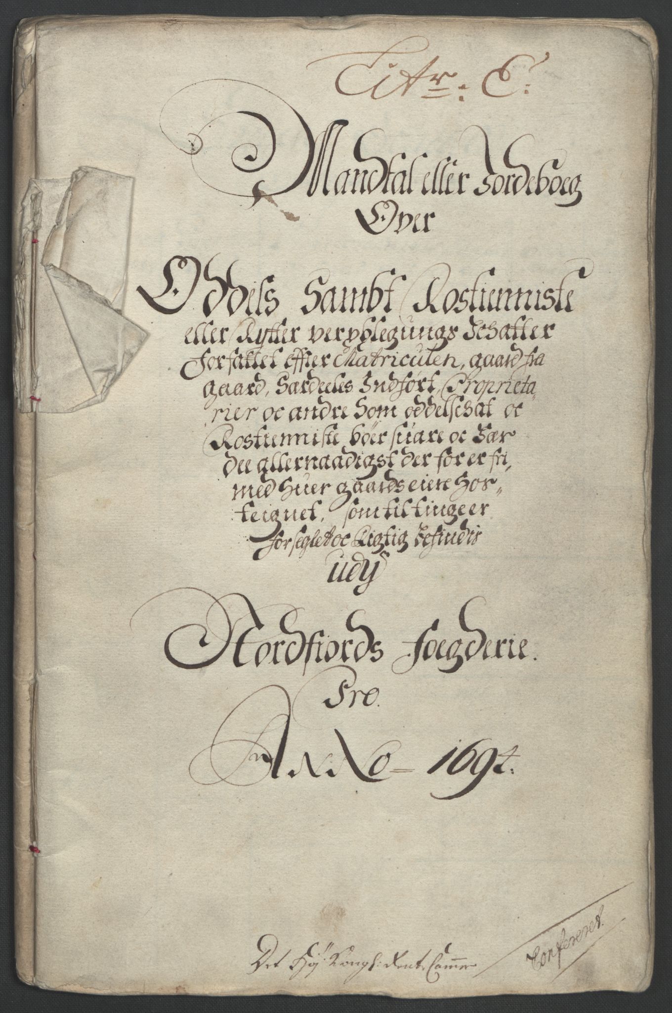 Rentekammeret inntil 1814, Reviderte regnskaper, Fogderegnskap, RA/EA-4092/R53/L3421: Fogderegnskap Sunn- og Nordfjord, 1693-1694, s. 338