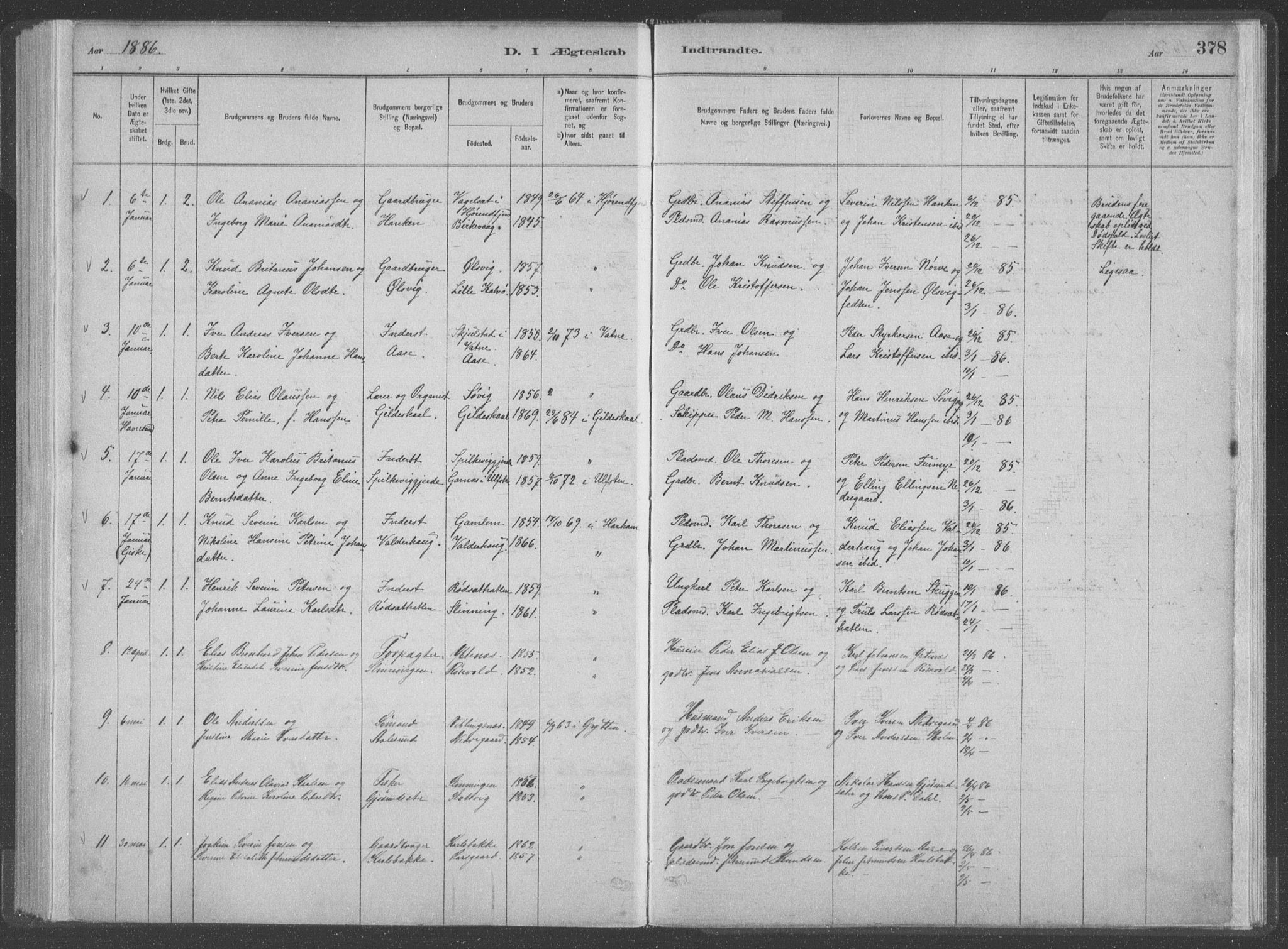 Ministerialprotokoller, klokkerbøker og fødselsregistre - Møre og Romsdal, SAT/A-1454/528/L0402: Ministerialbok nr. 528A12II, 1880-1903, s. 378