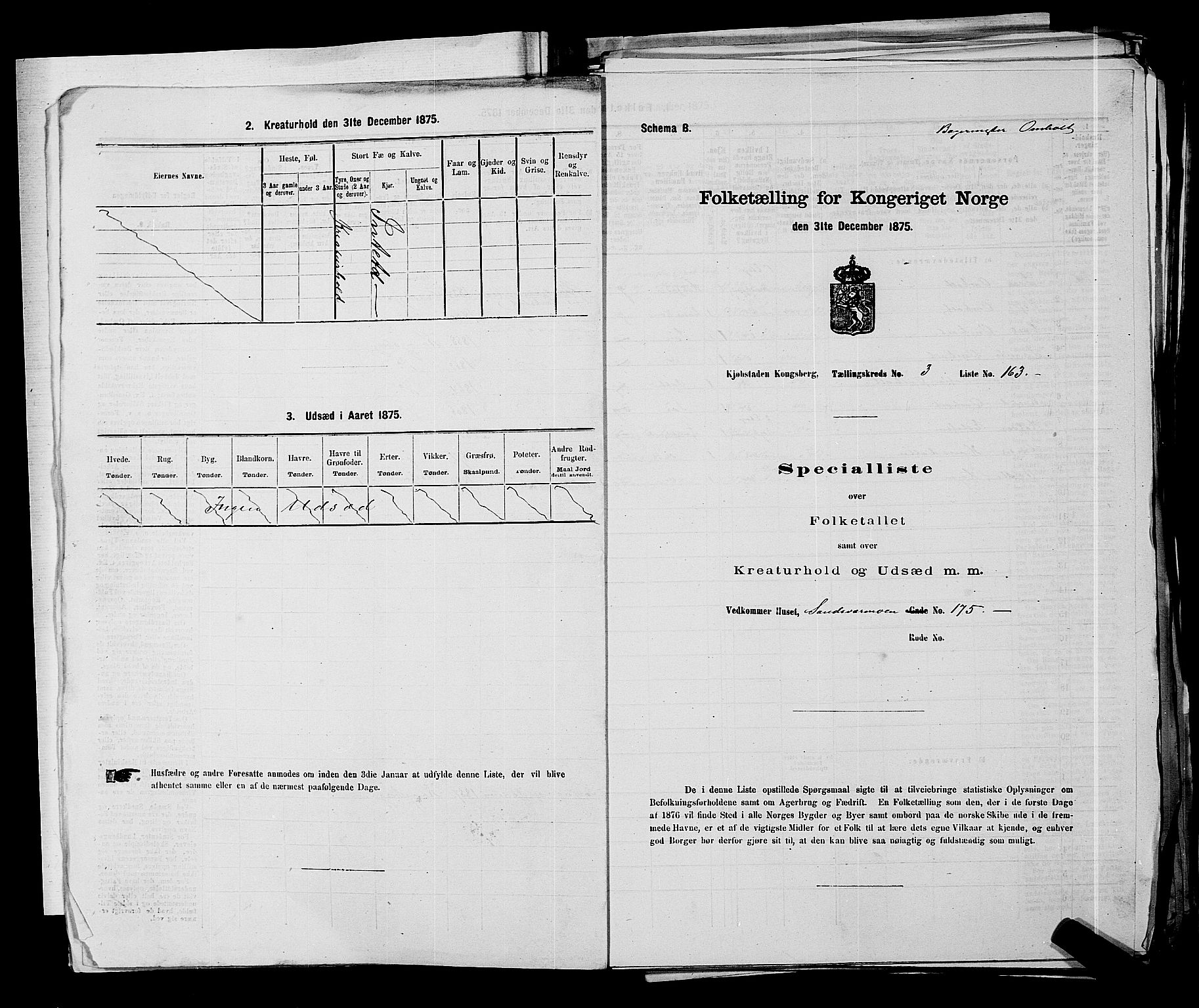 SAKO, Folketelling 1875 for 0604B Kongsberg prestegjeld, Kongsberg kjøpstad, 1875, s. 386