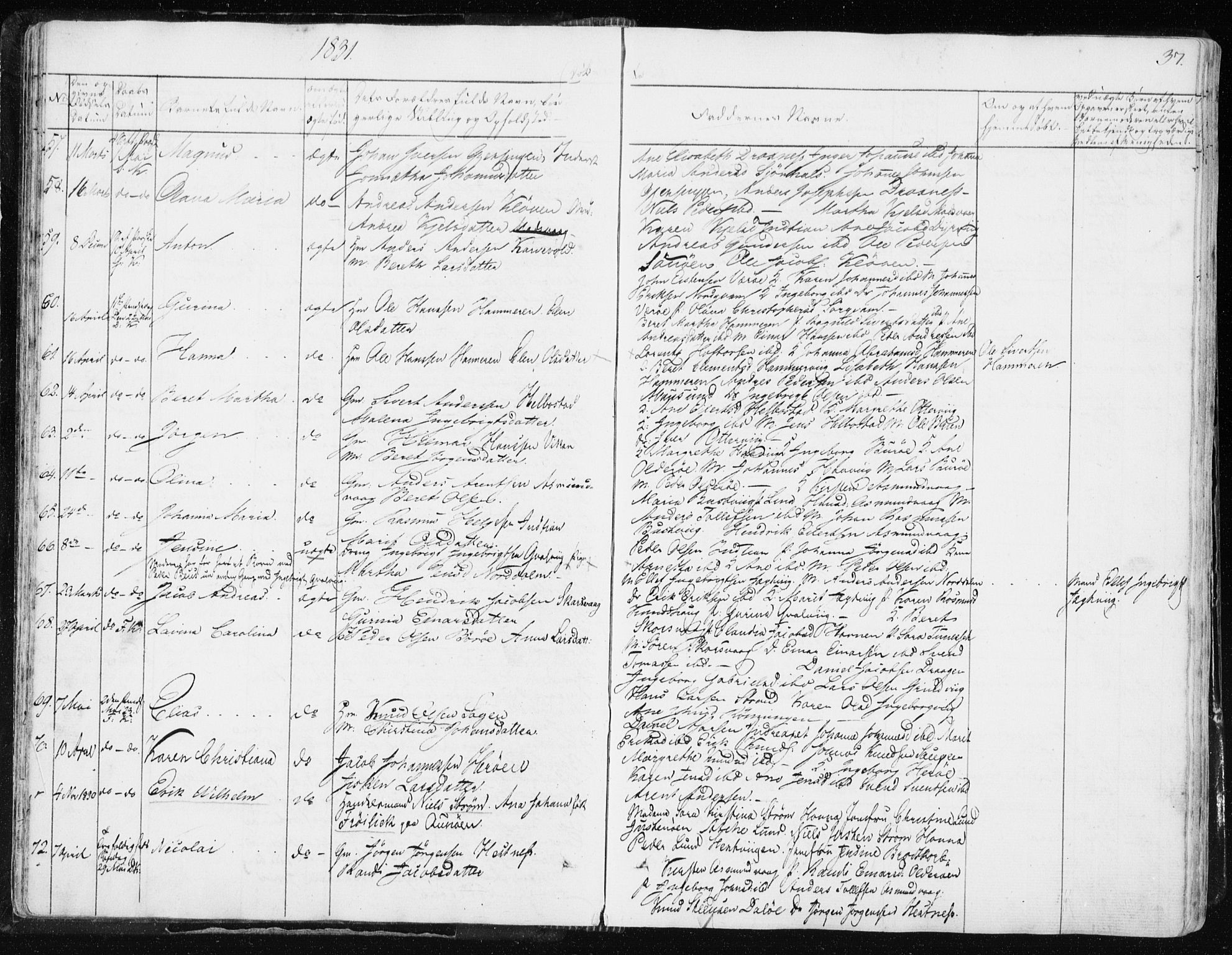 Ministerialprotokoller, klokkerbøker og fødselsregistre - Sør-Trøndelag, SAT/A-1456/634/L0528: Ministerialbok nr. 634A04, 1827-1842, s. 37