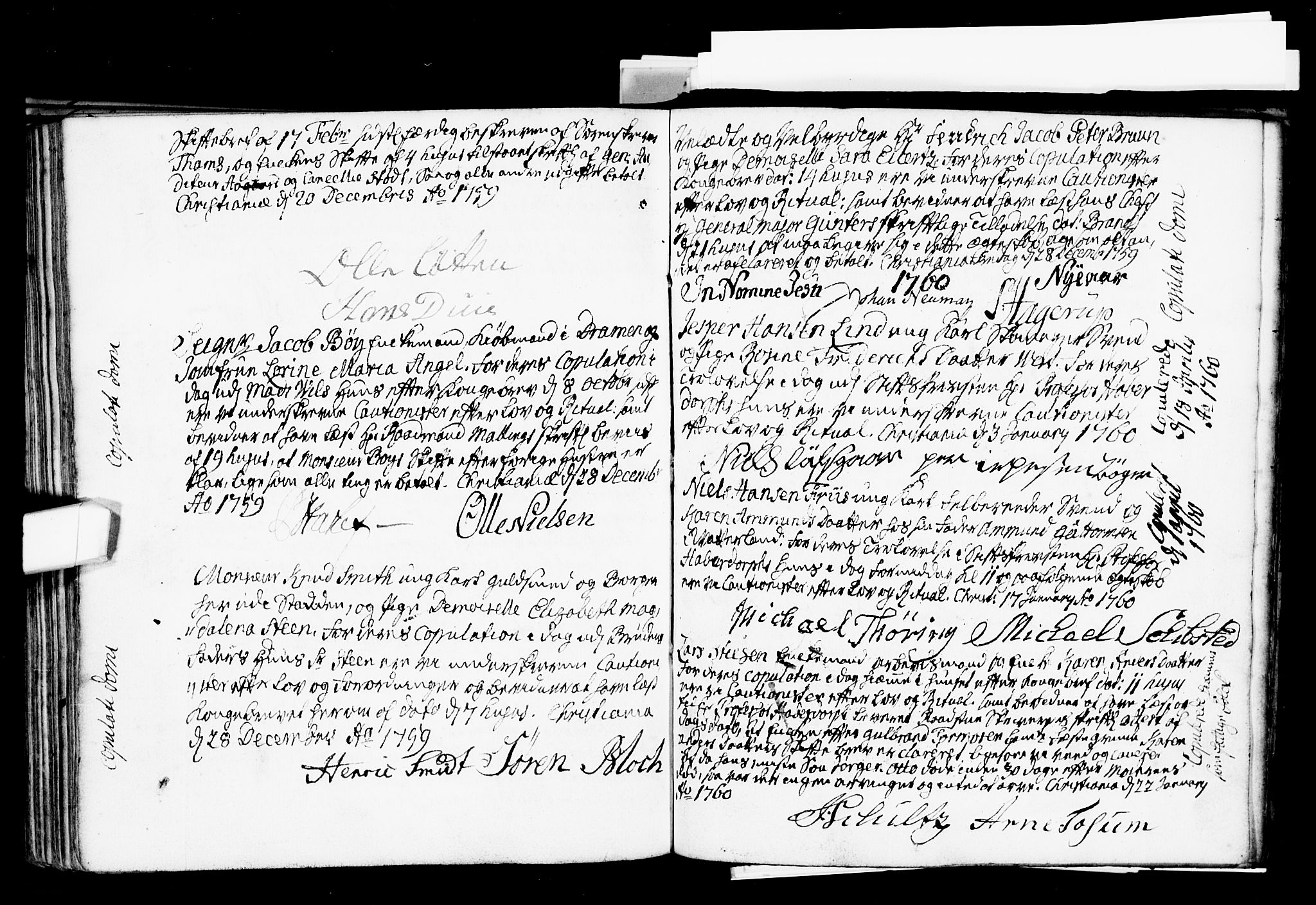 Oslo domkirke Kirkebøker, SAO/A-10752/L/La/L0007: Forlovererklæringer nr. 7, 1743-1761, s. 525-526