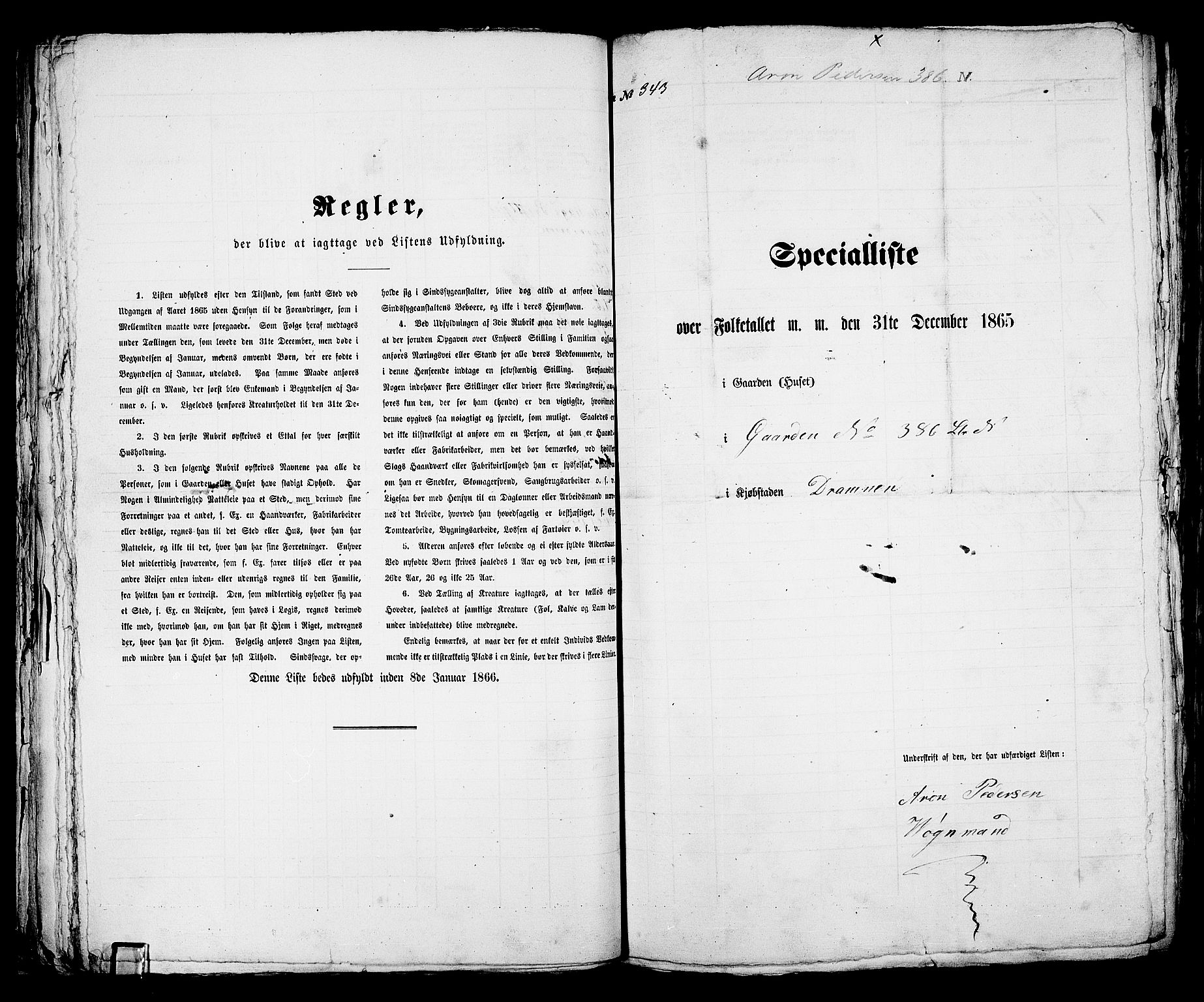 RA, Folketelling 1865 for 0602aB Bragernes prestegjeld i Drammen kjøpstad, 1865, s. 719