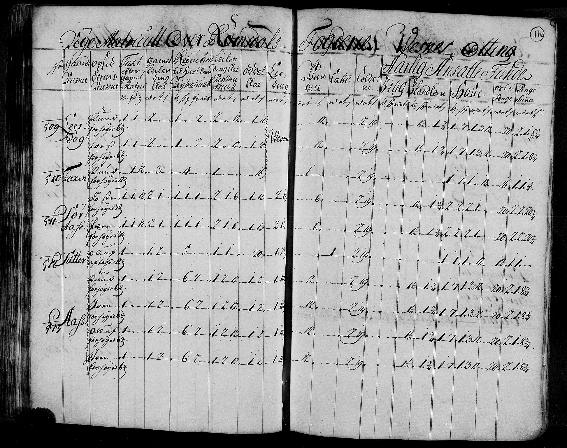 Rentekammeret inntil 1814, Realistisk ordnet avdeling, AV/RA-EA-4070/N/Nb/Nbf/L0153: Romsdal matrikkelprotokoll, 1724, s. 119