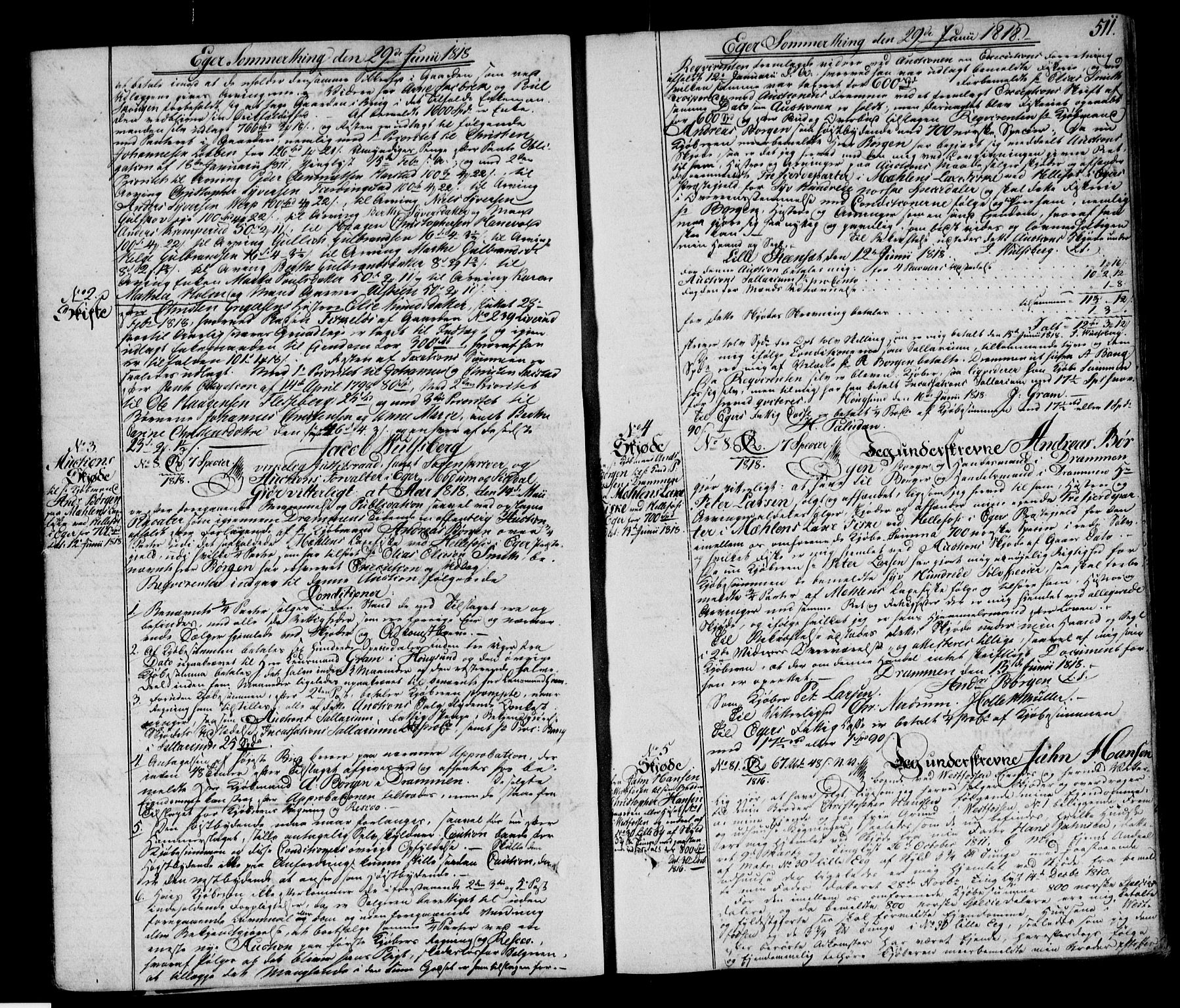Eiker, Modum og Sigdal sorenskriveri, AV/SAKO-A-123/G/Ga/Gaa/L0007b: Pantebok nr. I 7b, 1816-1824, s. 511