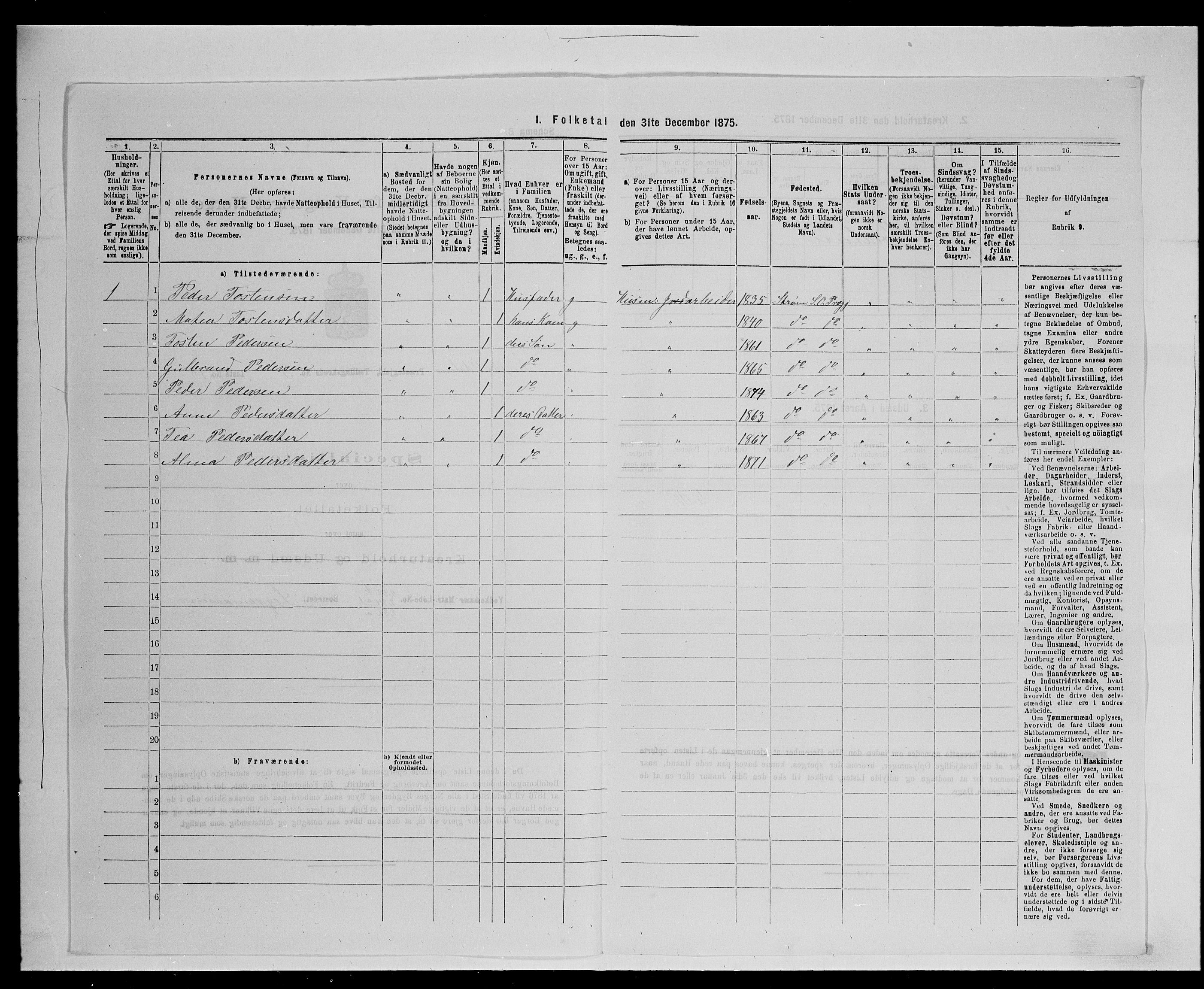 SAH, Folketelling 1875 for 0419P Sør-Odal prestegjeld, 1875, s. 417