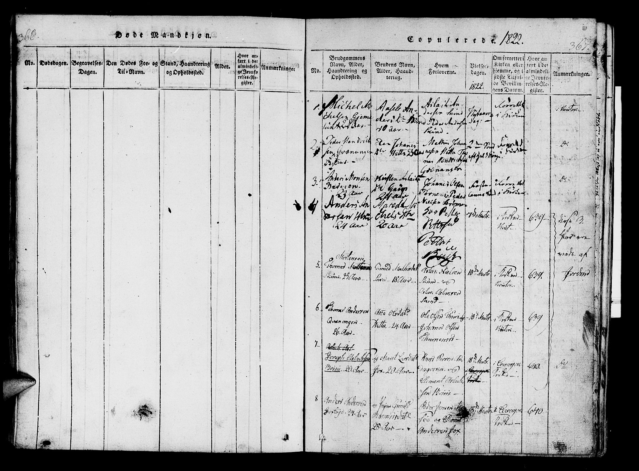 Kistrand/Porsanger sokneprestembete, AV/SATØ-S-1351/H/Ha/L0010.kirke: Ministerialbok nr. 10, 1821-1842, s. 366-367