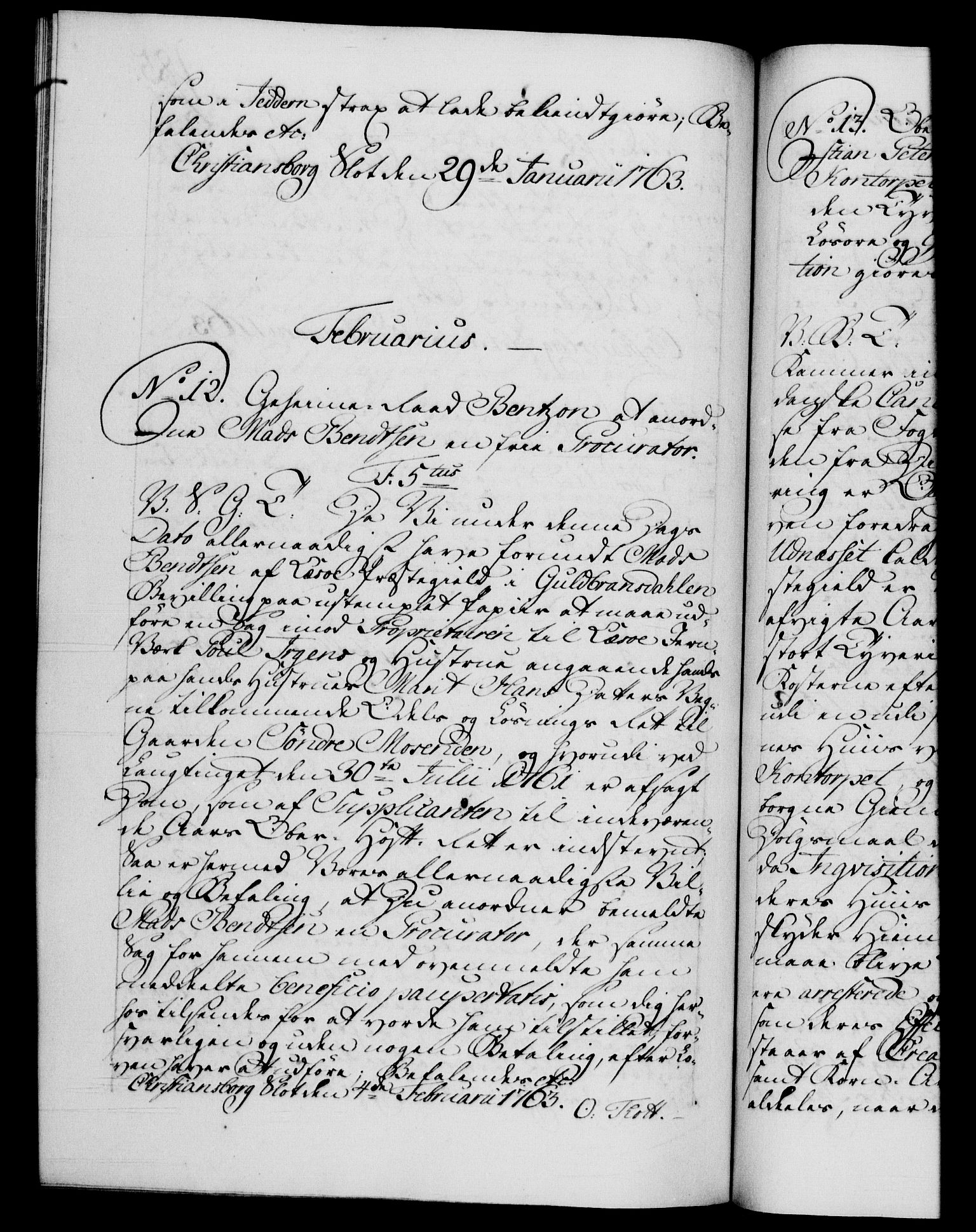 Danske Kanselli 1572-1799, RA/EA-3023/F/Fc/Fca/Fcab/L0037: Norske tegnelser, 1762-1766, s. 185b
