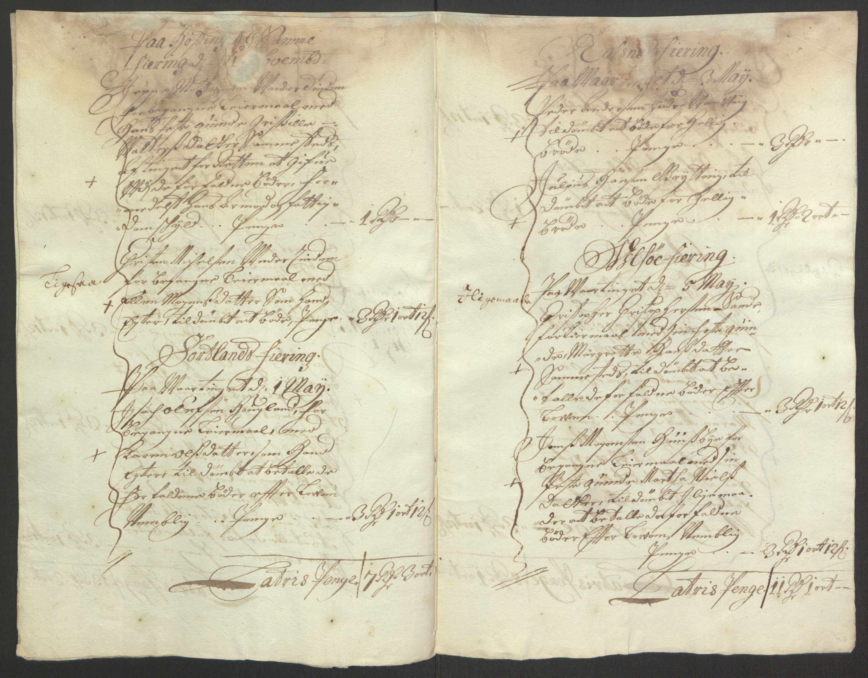 Rentekammeret inntil 1814, Reviderte regnskaper, Fogderegnskap, RA/EA-4092/R67/L4677: Fogderegnskap Vesterålen, Andenes og Lofoten, 1694-1695, s. 147