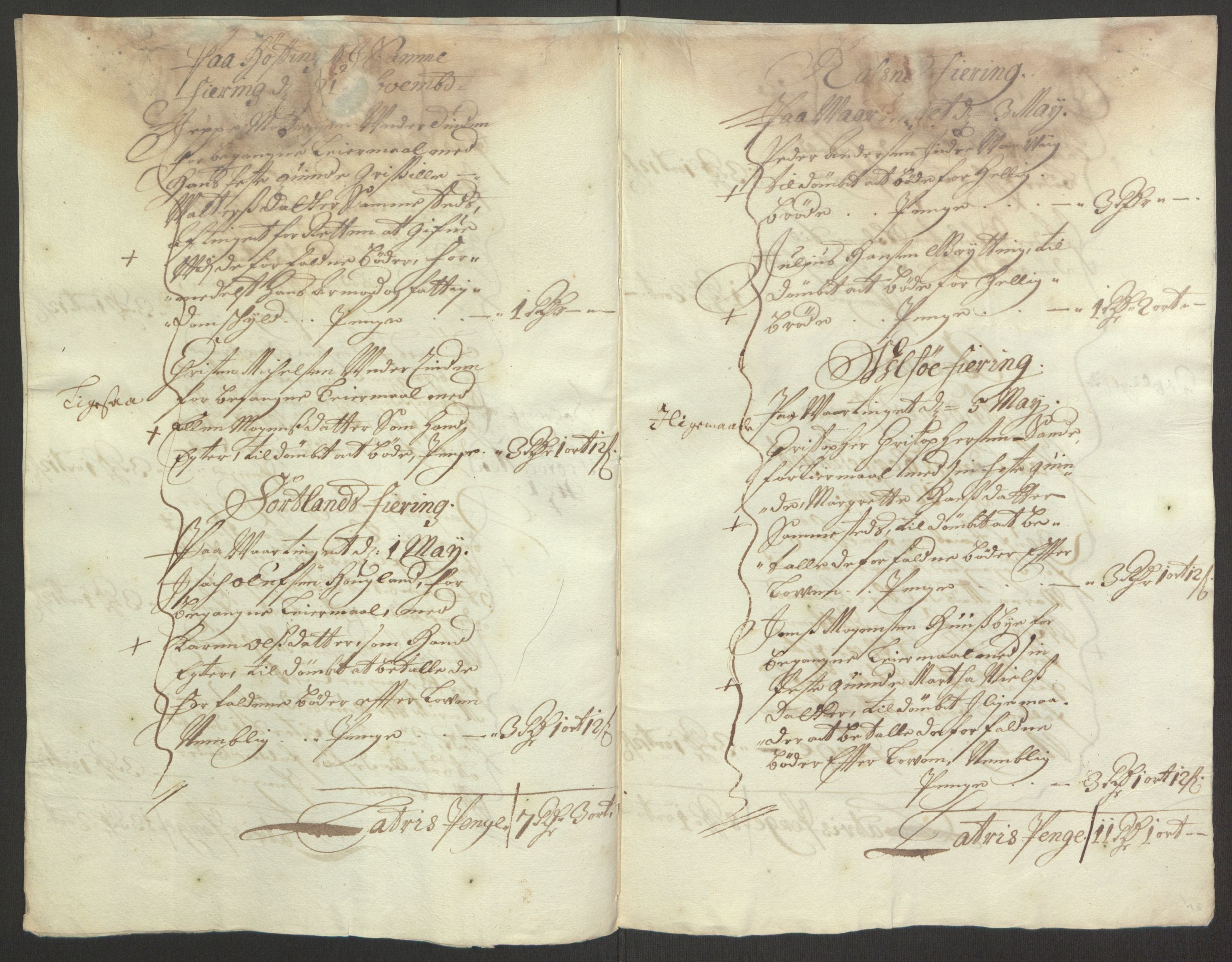 Rentekammeret inntil 1814, Reviderte regnskaper, Fogderegnskap, AV/RA-EA-4092/R67/L4677: Fogderegnskap Vesterålen, Andenes og Lofoten, 1694-1695, s. 147