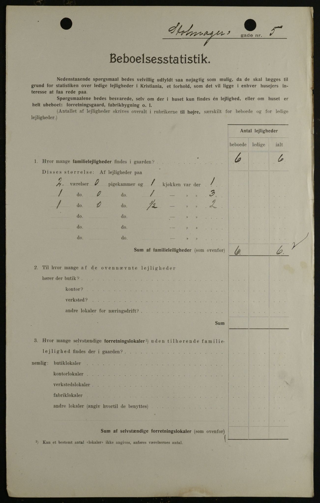 OBA, Kommunal folketelling 1.2.1908 for Kristiania kjøpstad, 1908, s. 92204