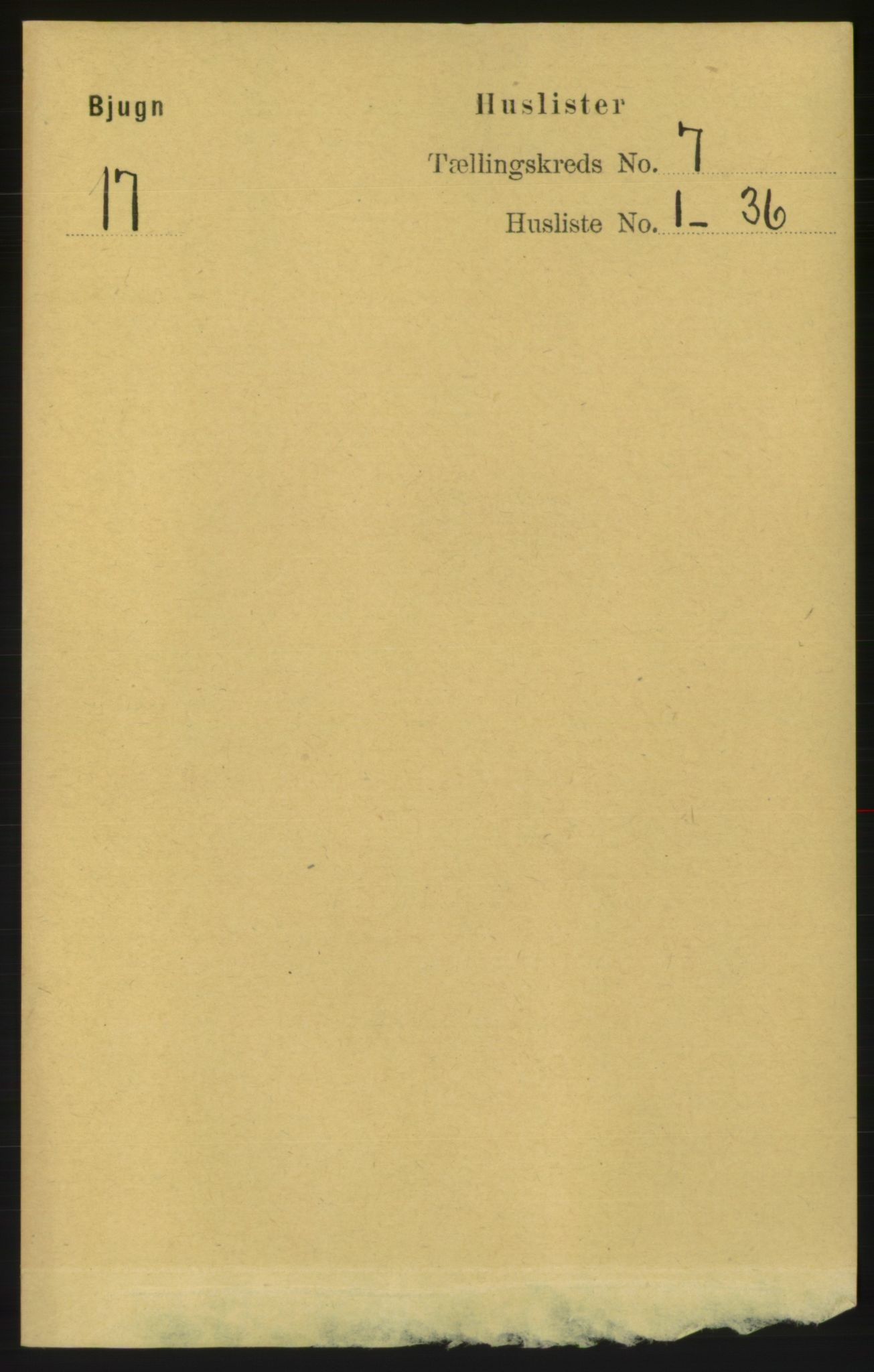 RA, Folketelling 1891 for 1627 Bjugn herred, 1891, s. 1799