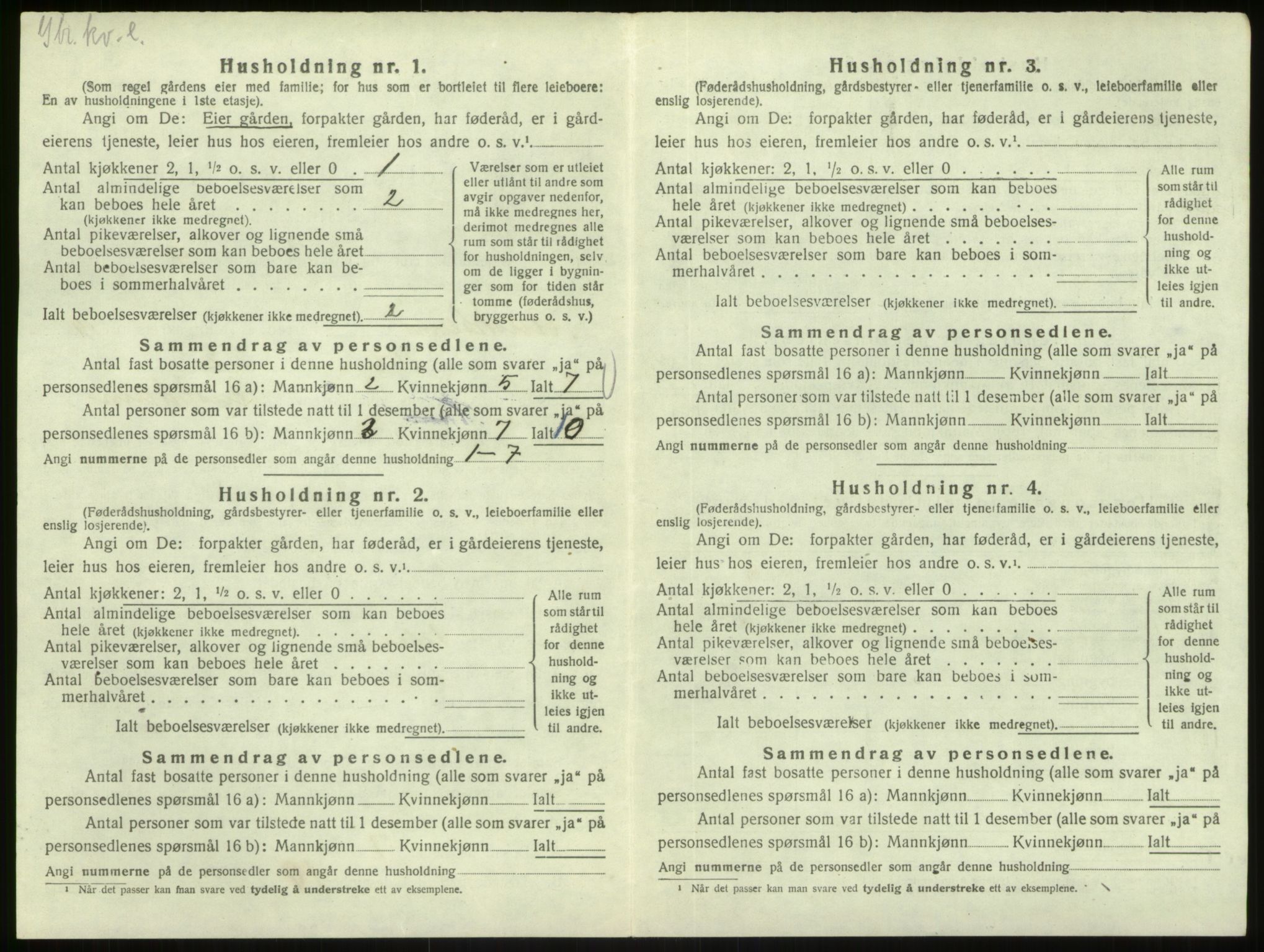 SAB, Folketelling 1920 for 1264 Austrheim herred, 1920, s. 471