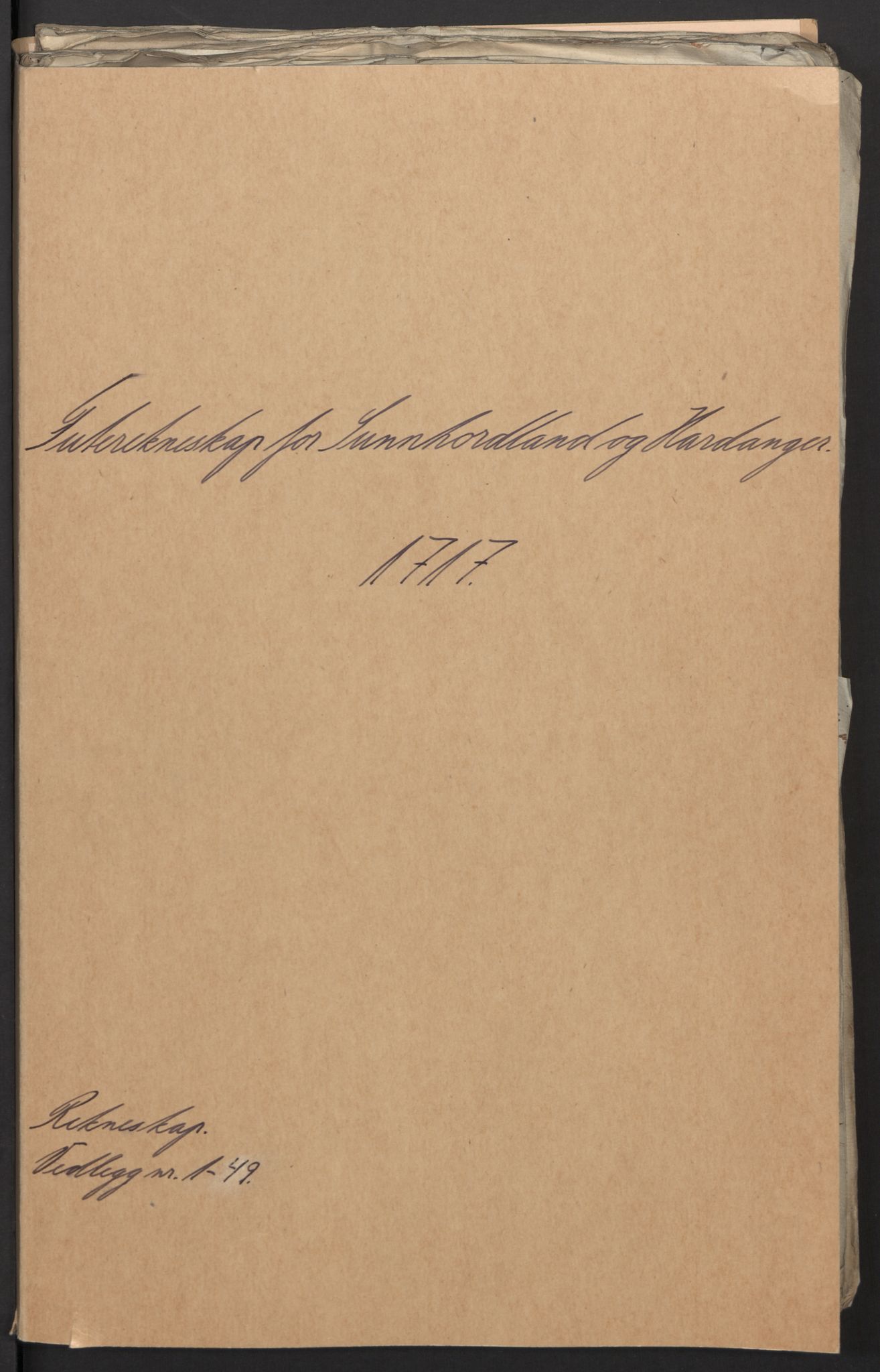 Rentekammeret inntil 1814, Reviderte regnskaper, Fogderegnskap, RA/EA-4092/R48/L2994: Fogderegnskap Sunnhordland og Hardanger, 1717, s. 2