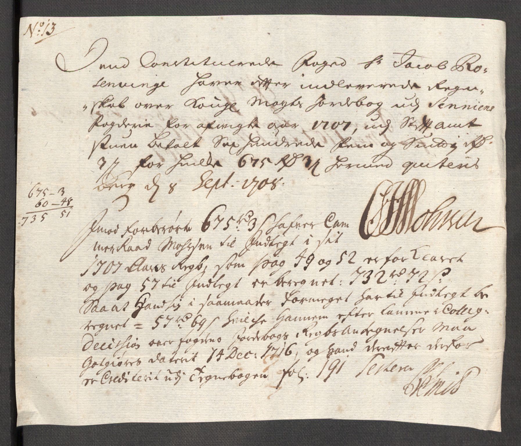 Rentekammeret inntil 1814, Reviderte regnskaper, Fogderegnskap, AV/RA-EA-4092/R68/L4756: Fogderegnskap Senja og Troms, 1705-1707, s. 400