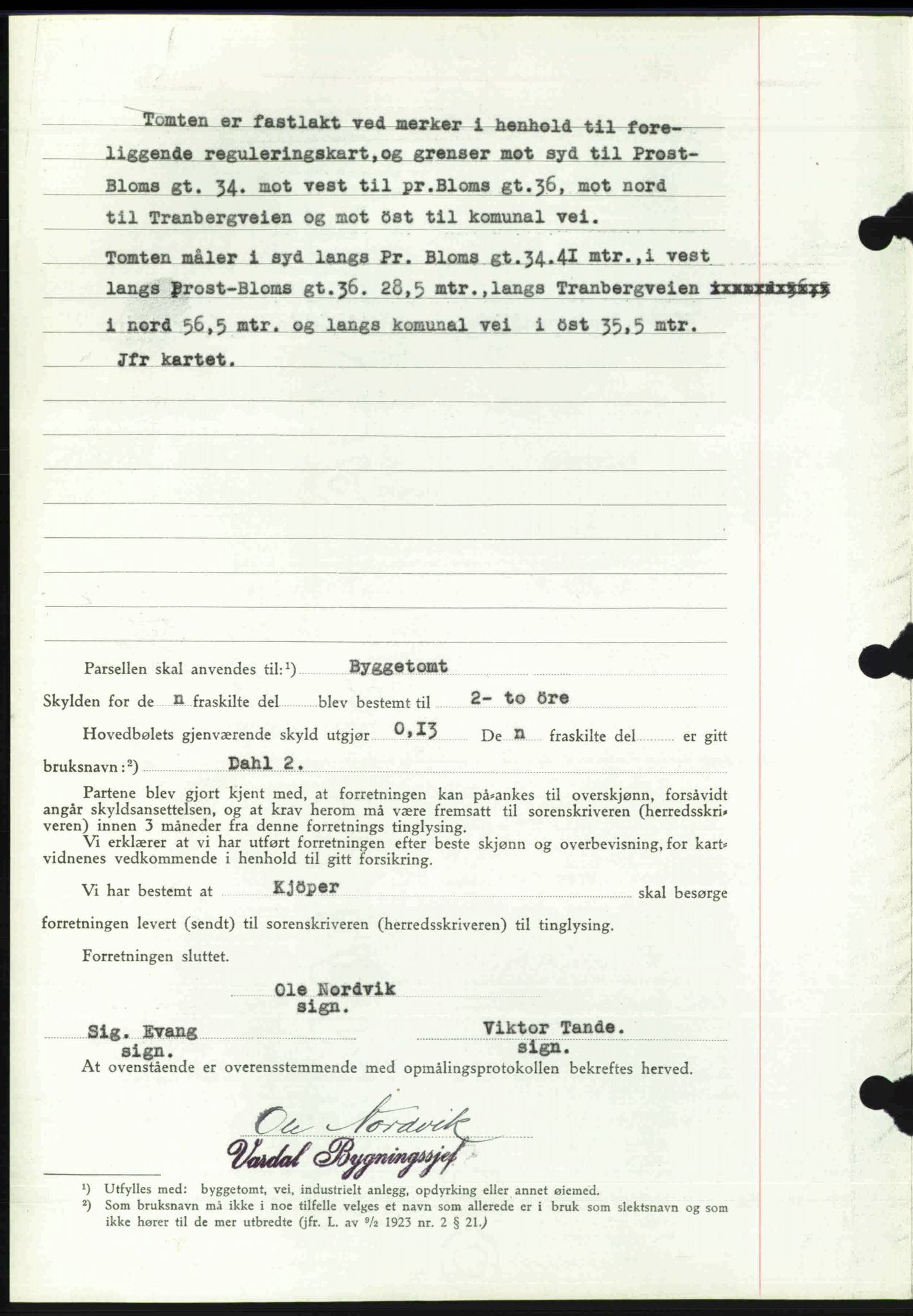 Toten tingrett, AV/SAH-TING-006/H/Hb/Hbc/L0008: Pantebok nr. Hbc-08, 1941-1941, Dagboknr: 1116/1941