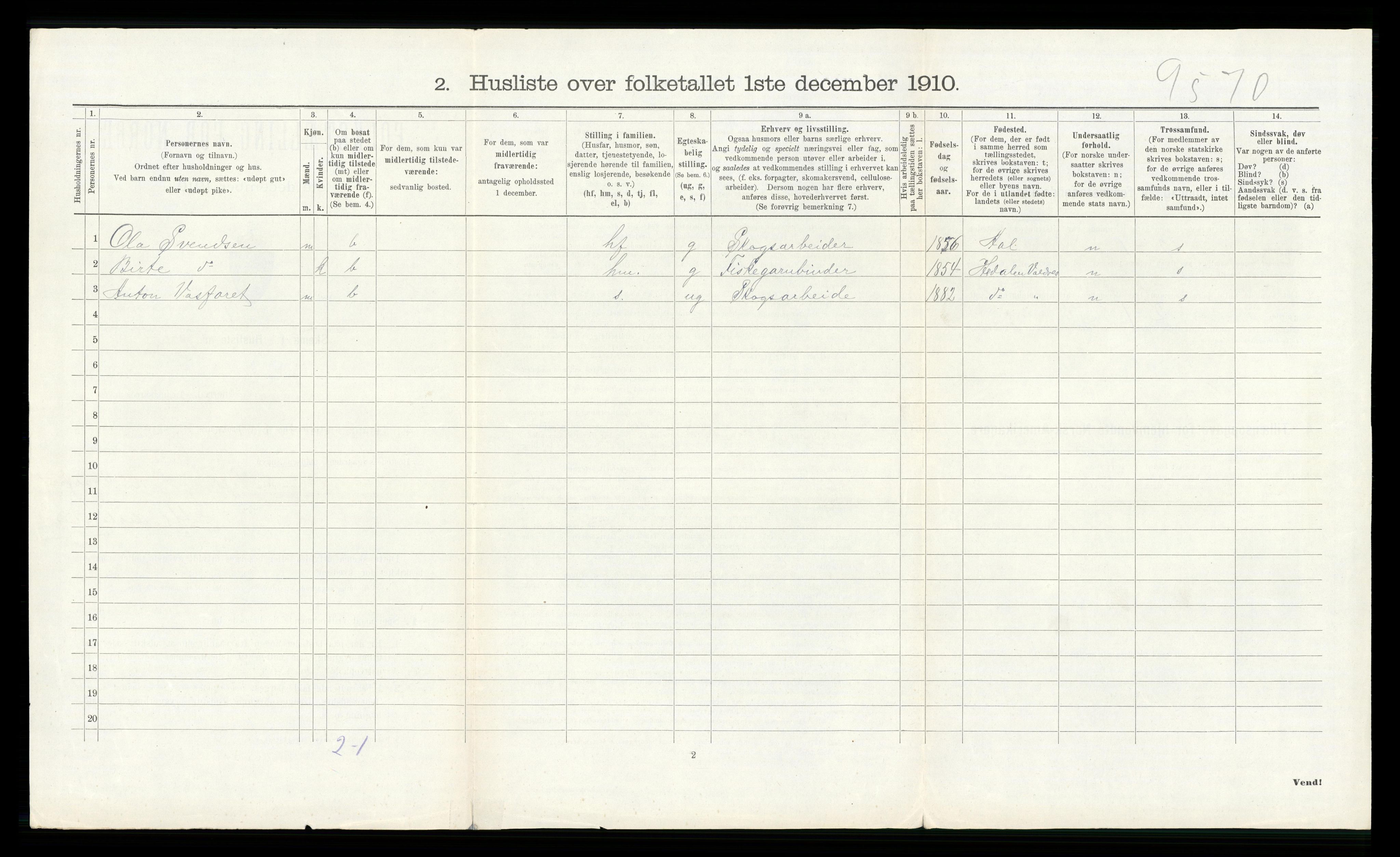 RA, Folketelling 1910 for 0615 Flå herred, 1910, s. 377