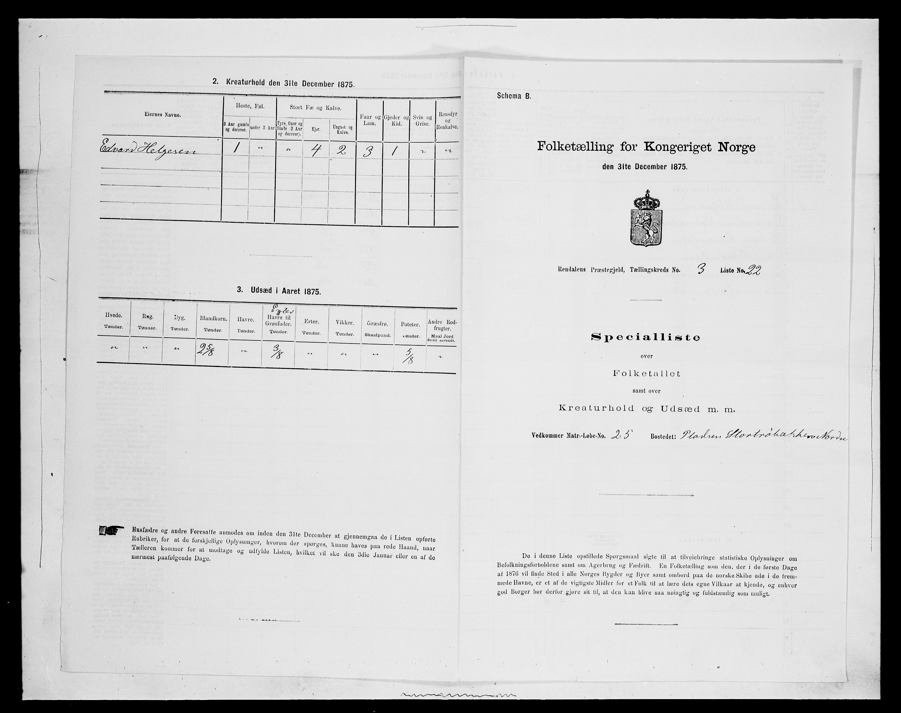 SAH, Folketelling 1875 for 0432P Rendalen prestegjeld, 1875, s. 388