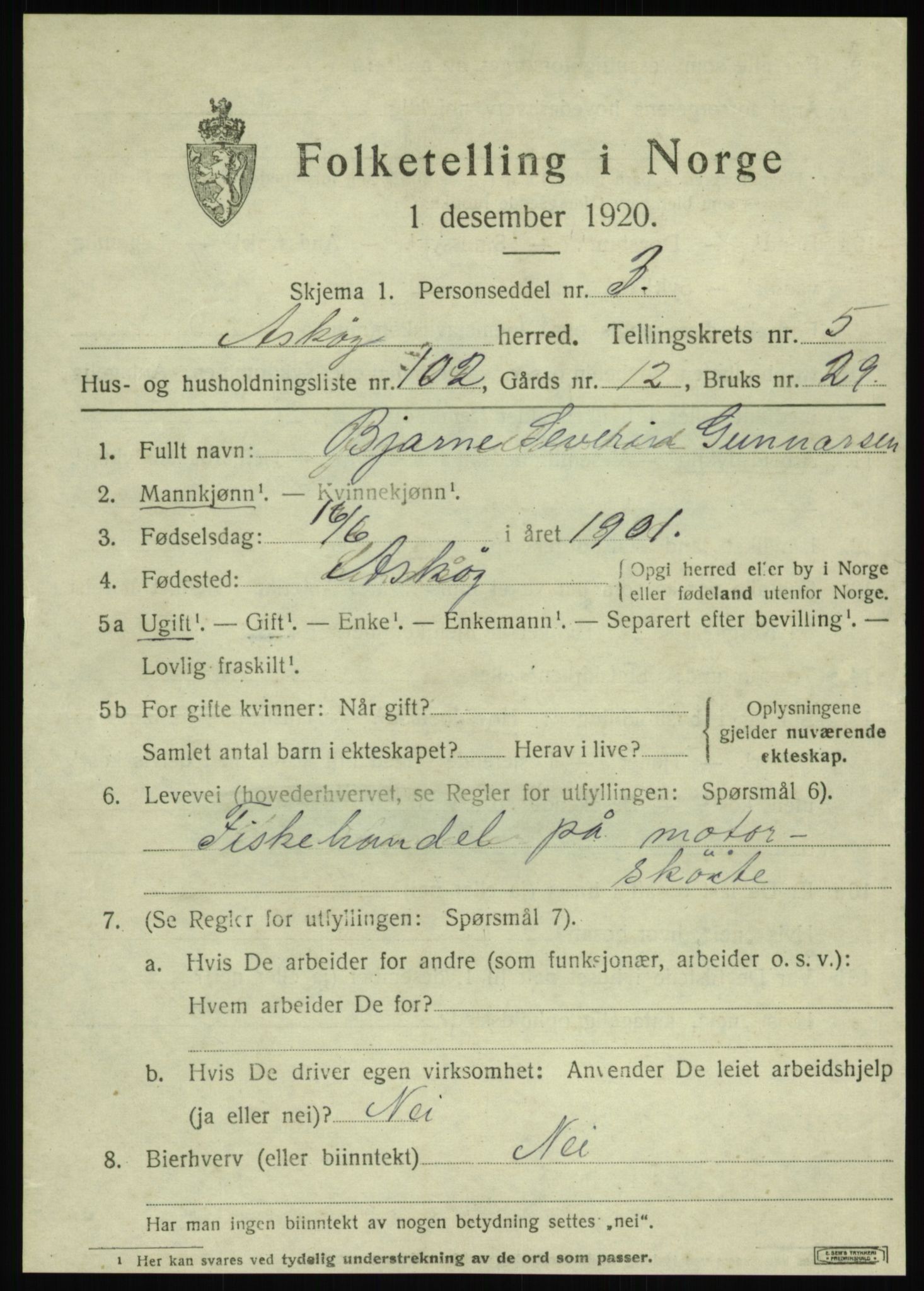 SAB, Folketelling 1920 for 1247 Askøy herred, 1920, s. 10052