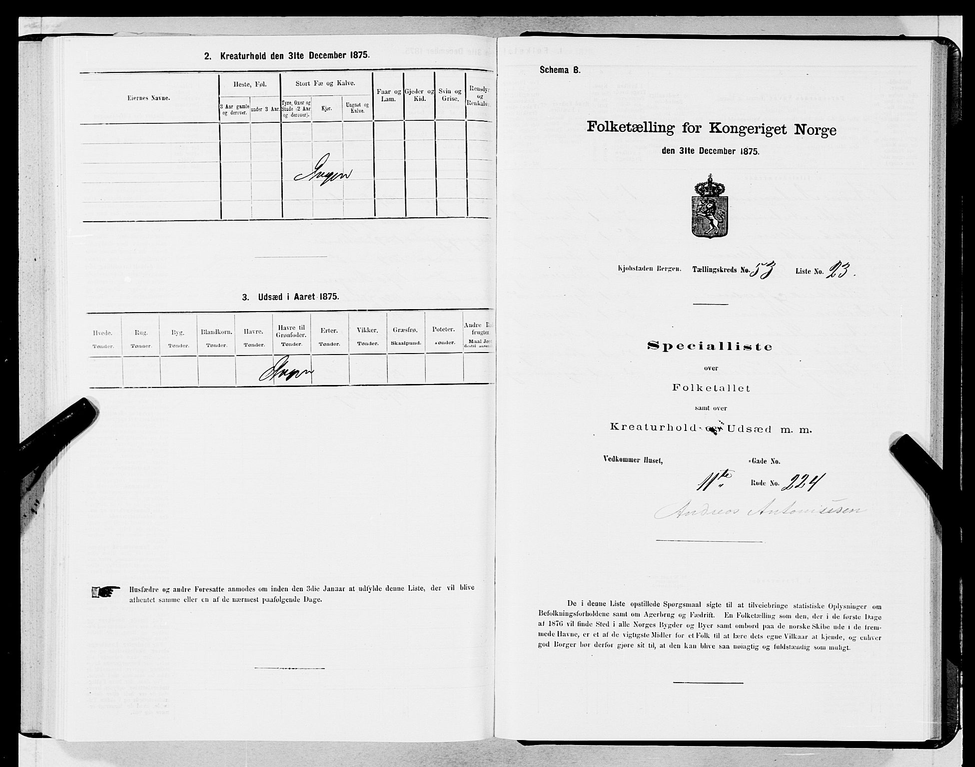 SAB, Folketelling 1875 for 1301 Bergen kjøpstad, 1875, s. 2834