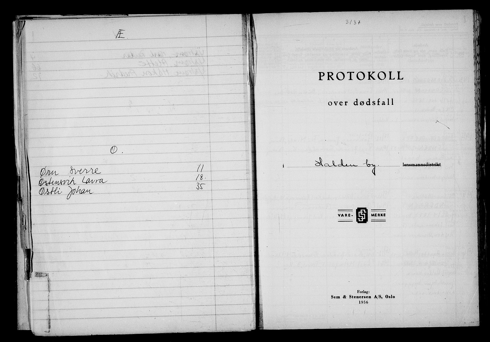 Idd og Marker sorenskriveri, AV/SAO-A-10283/H/Ha/Haa/L0007: Dødsanmeldelsesprotokoll, 1961-1963