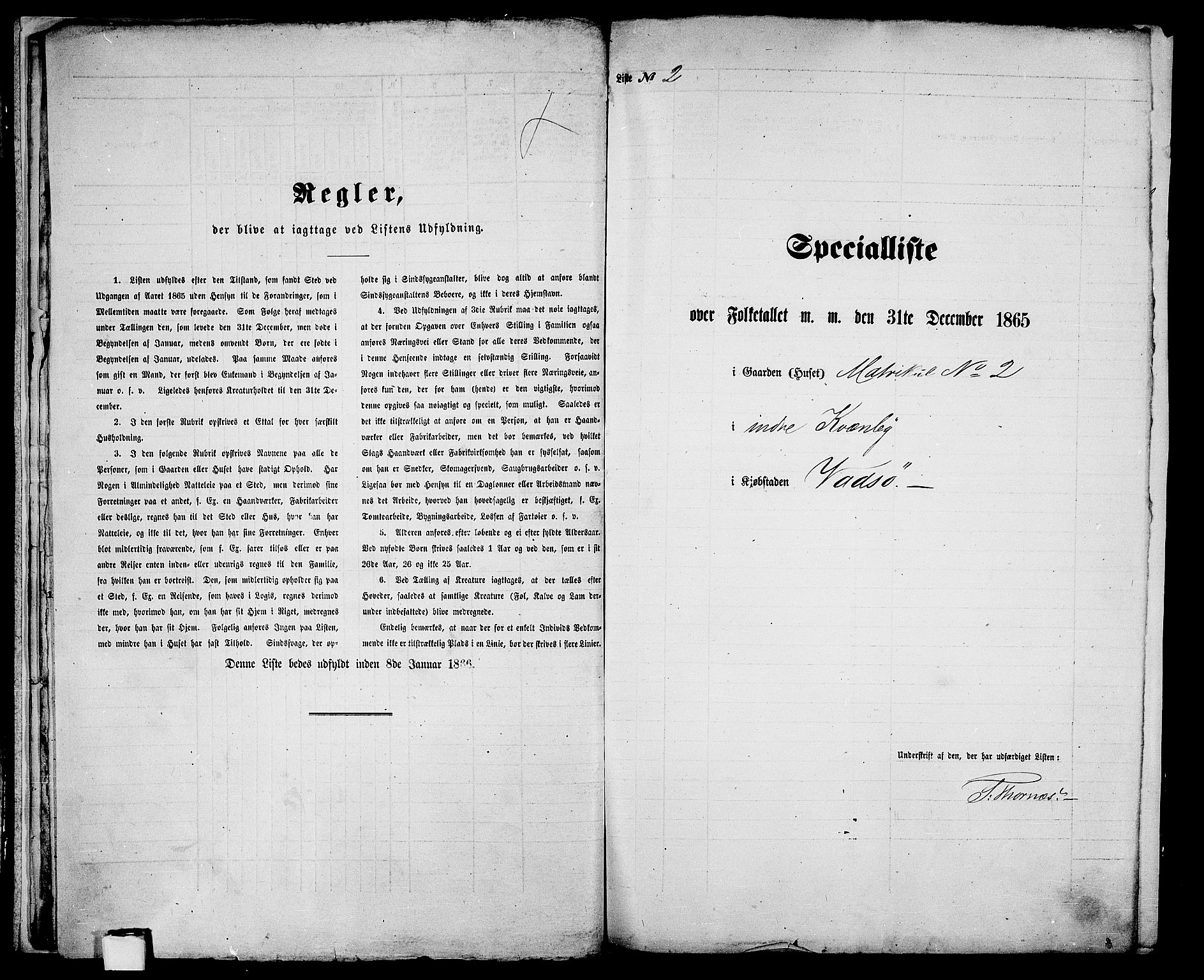 RA, Folketelling 1865 for 2003B Vadsø prestegjeld, Vadsø kjøpstad, 1865, s. 9