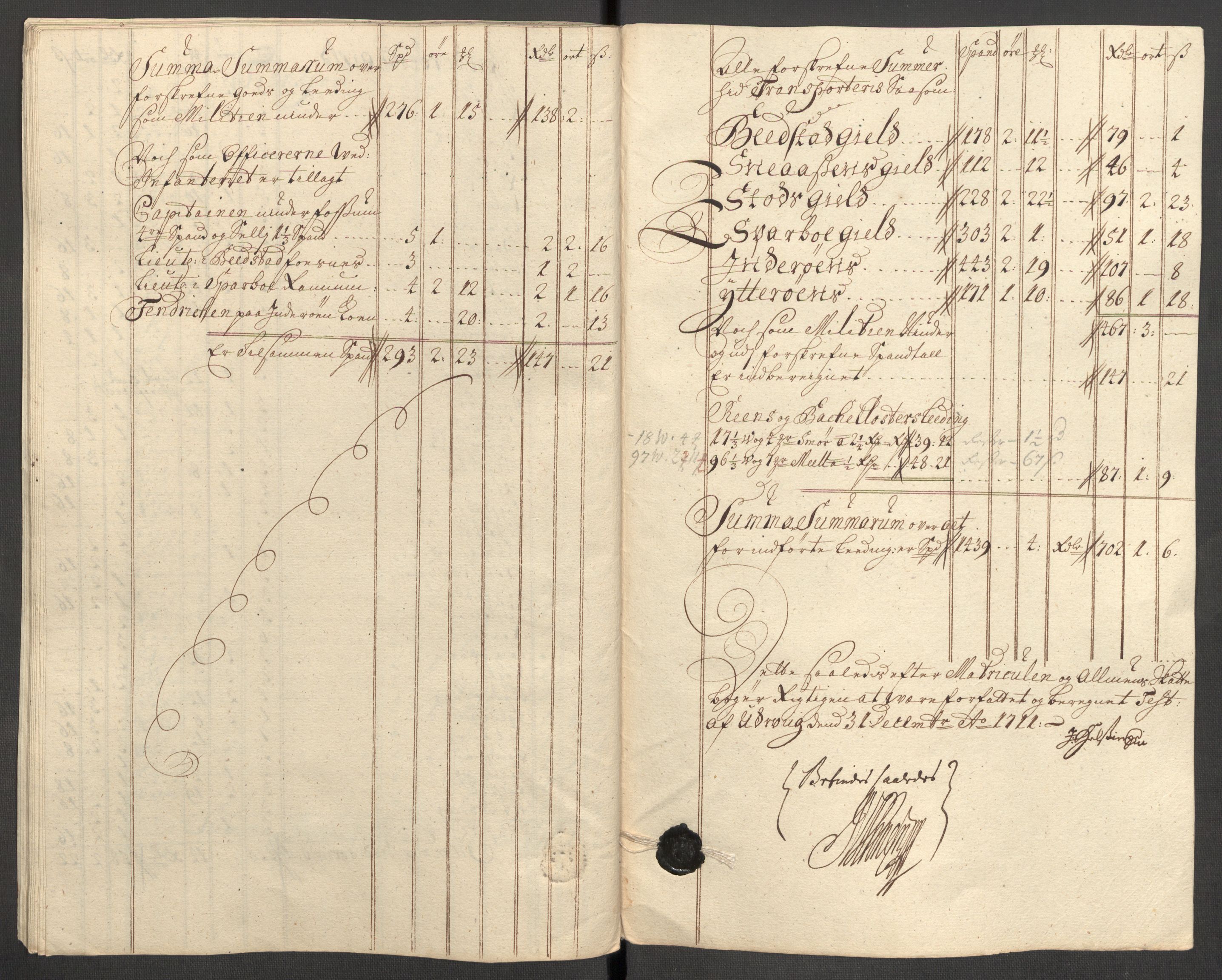 Rentekammeret inntil 1814, Reviderte regnskaper, Fogderegnskap, RA/EA-4092/R63/L4319: Fogderegnskap Inderøy, 1711, s. 351