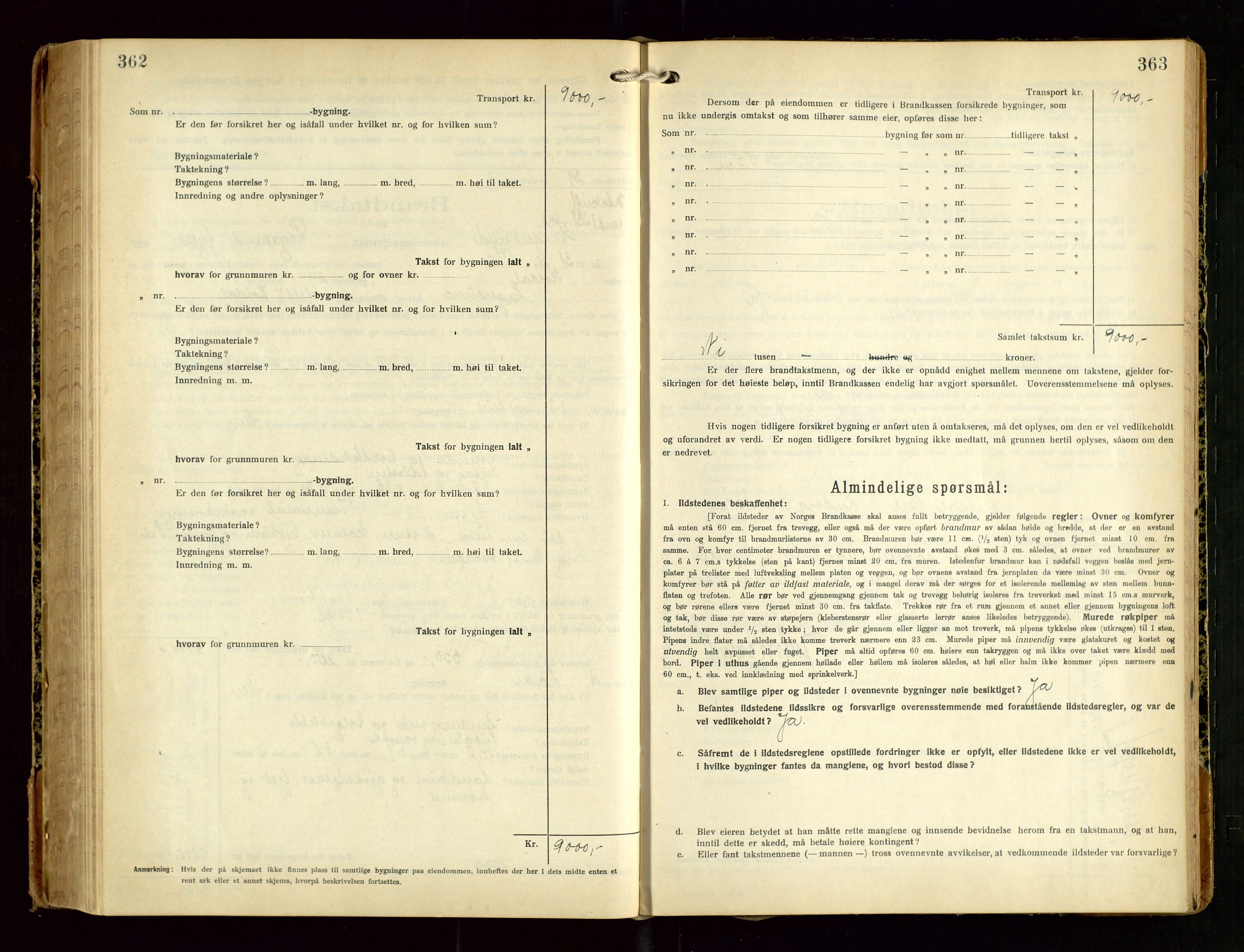 Eigersund lensmannskontor, AV/SAST-A-100171/Gob/L0005: "Brandtakstprotokoll", 1925-1934, s. 362-363