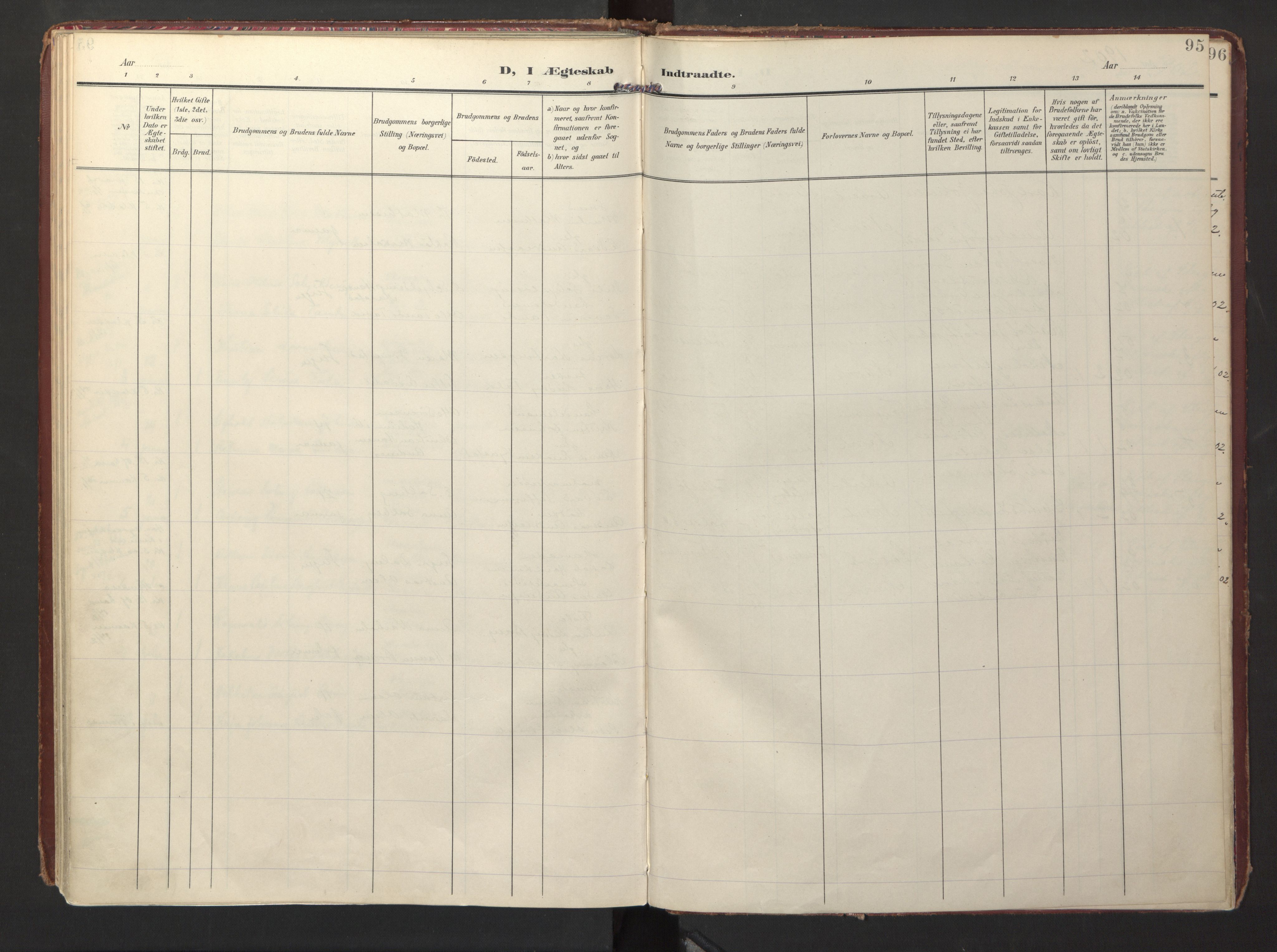 Ministerialprotokoller, klokkerbøker og fødselsregistre - Nordland, AV/SAT-A-1459/871/L0999: Ministerialbok nr. 871A15, 1902-1917, s. 95