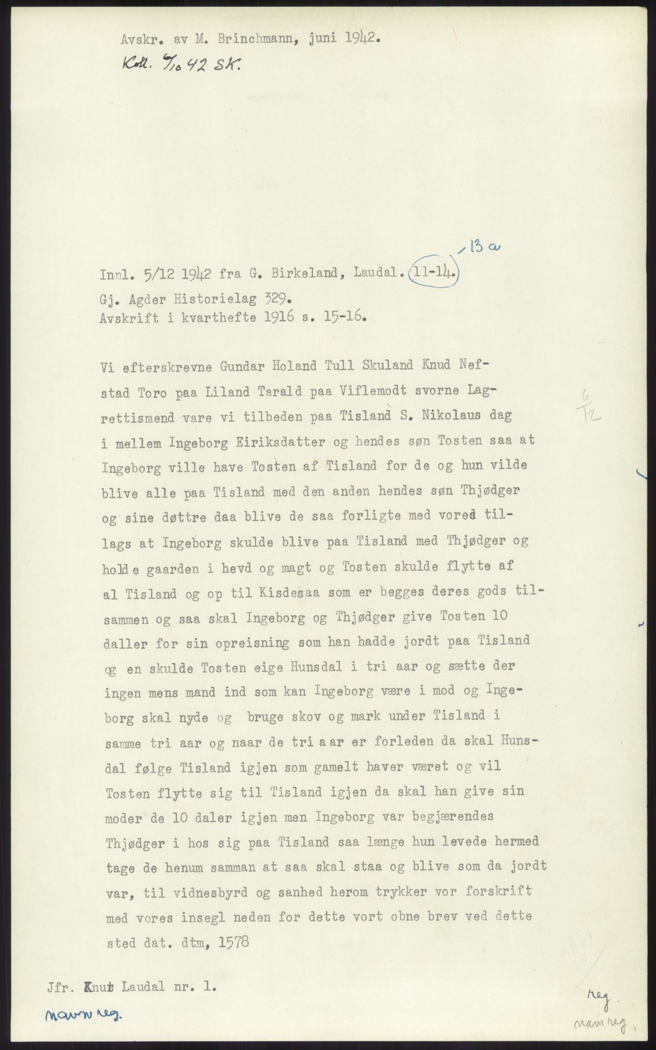 Samlinger til kildeutgivelse, Diplomavskriftsamlingen, AV/RA-EA-4053/H/Ha, s. 691
