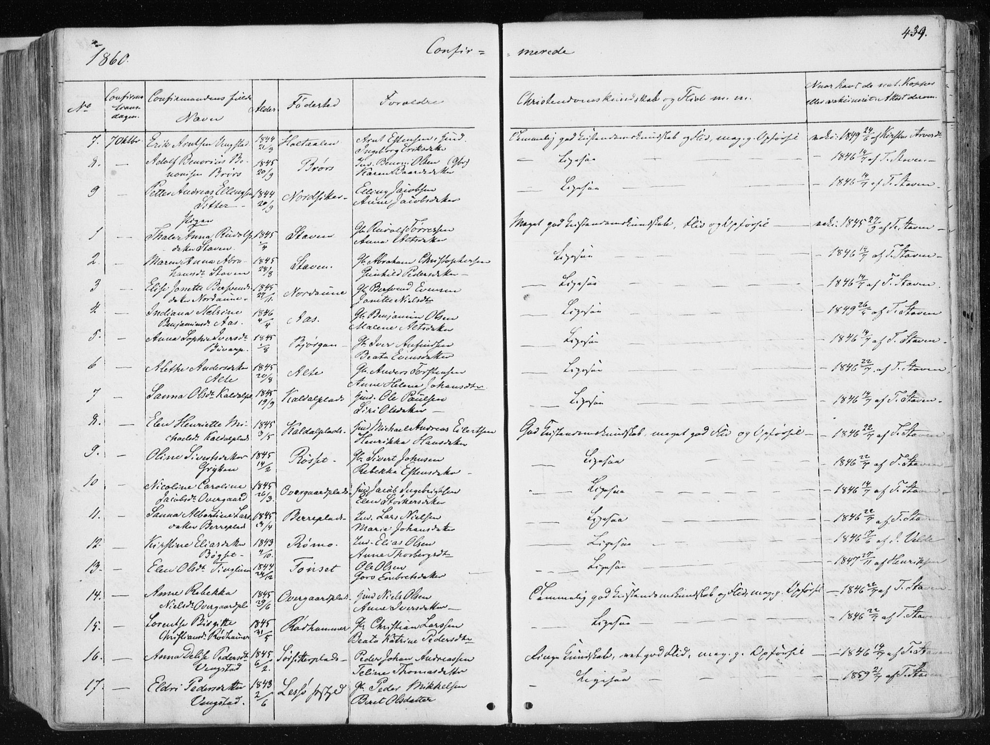Ministerialprotokoller, klokkerbøker og fødselsregistre - Nord-Trøndelag, AV/SAT-A-1458/741/L0393: Ministerialbok nr. 741A07, 1849-1863, s. 439