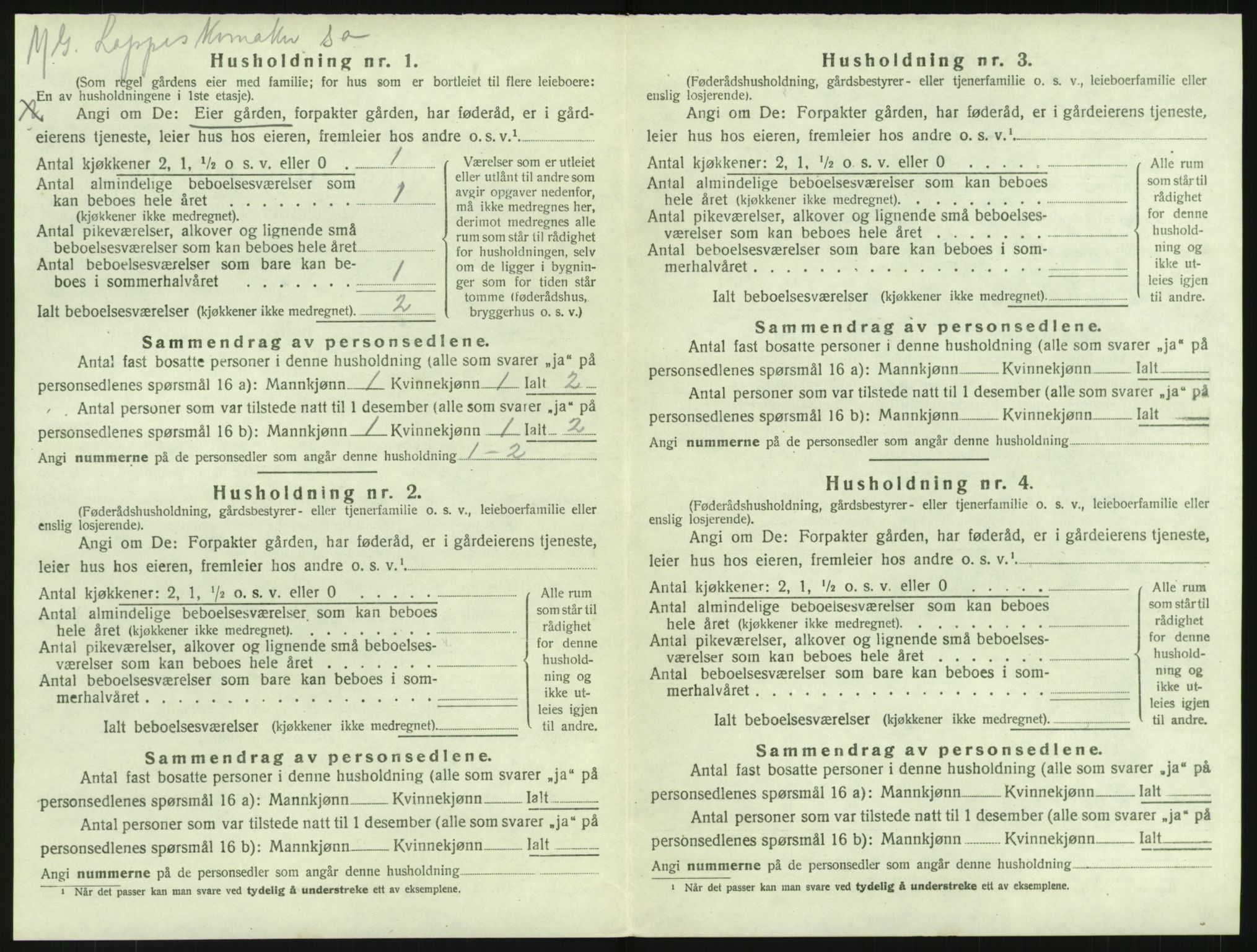 SAKO, Folketelling 1920 for 0728 Lardal herred, 1920, s. 520