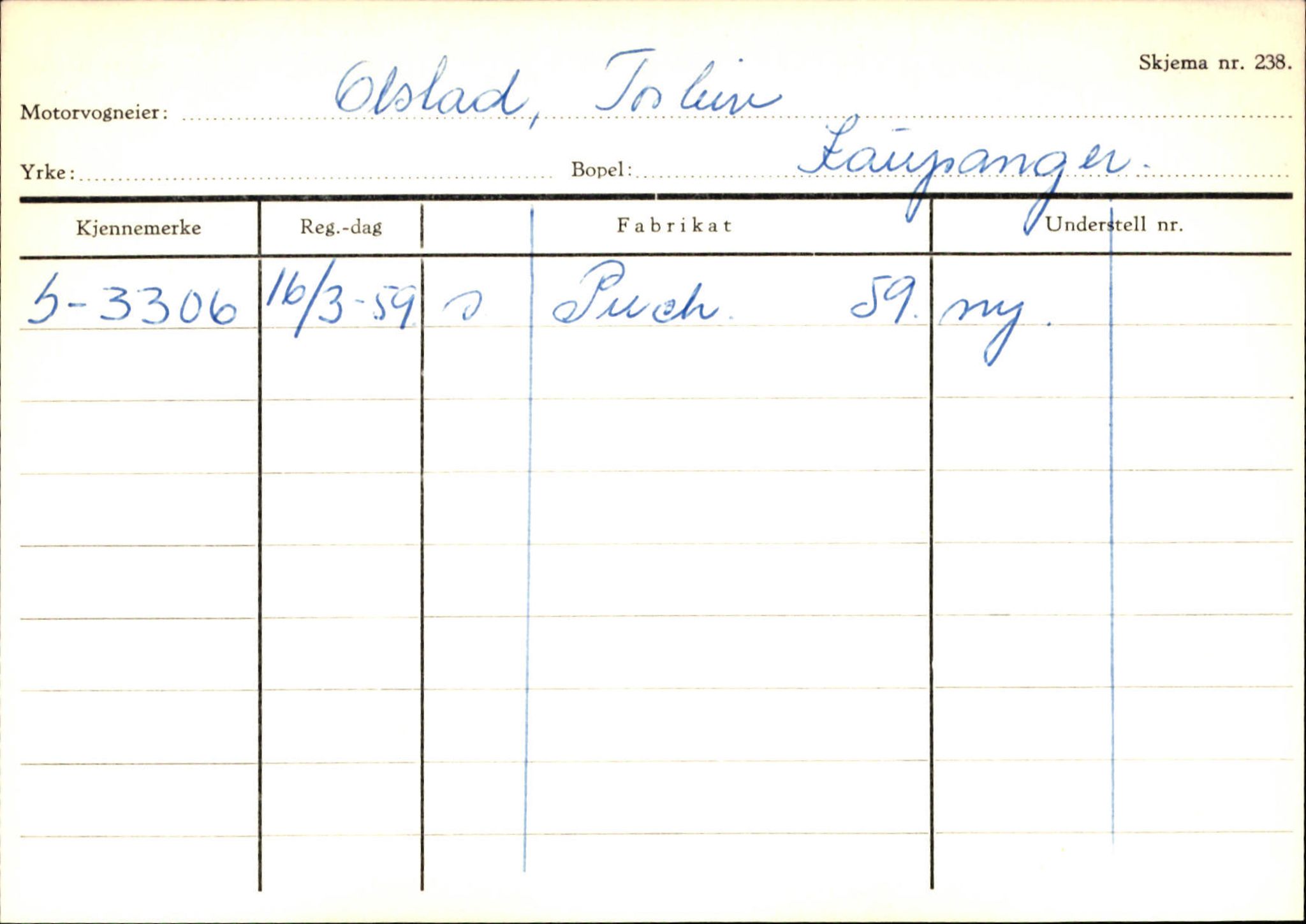 Statens vegvesen, Sogn og Fjordane vegkontor, SAB/A-5301/4/F/L0124: Eigarregister Sogndal A-U, 1945-1975, s. 1943