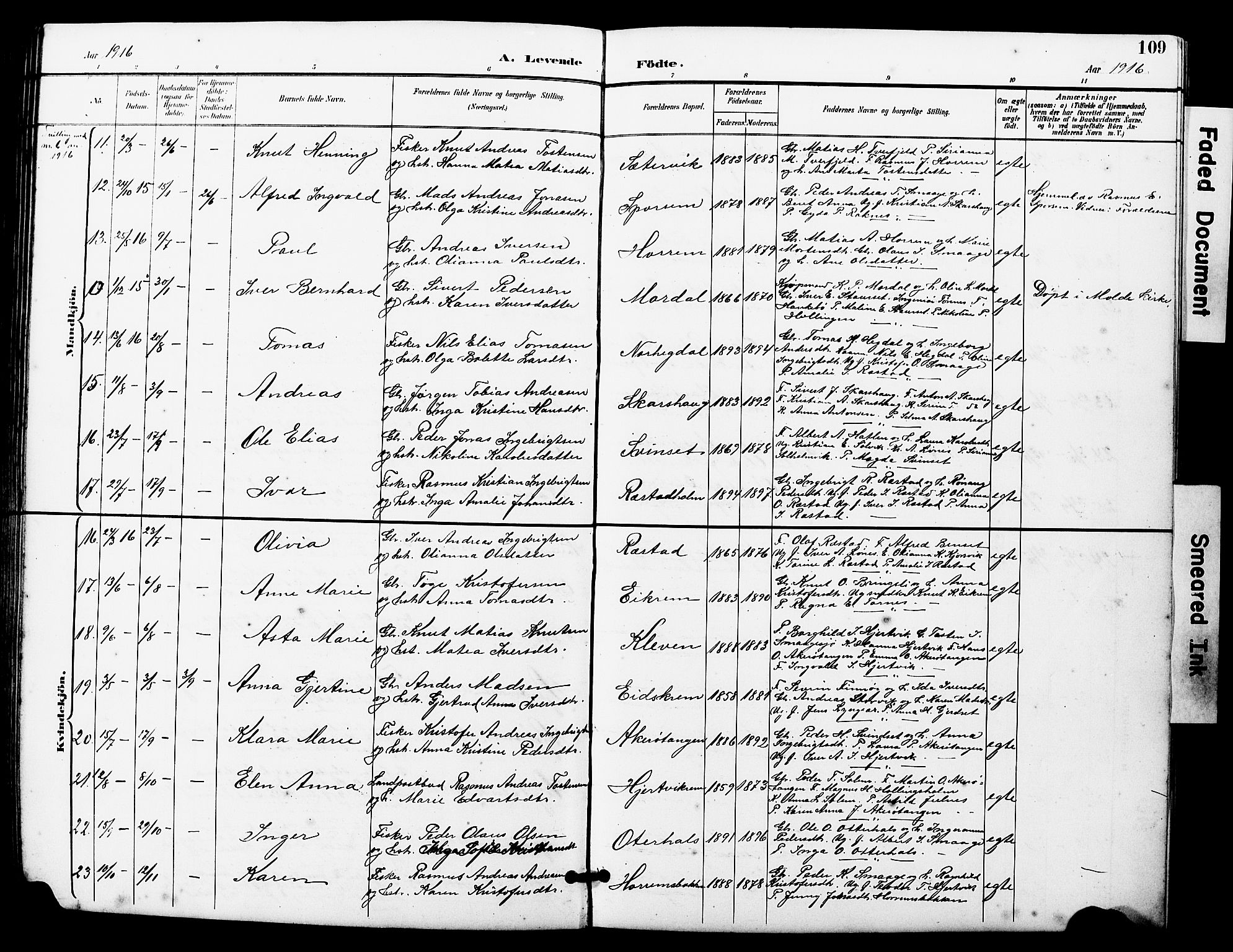 Ministerialprotokoller, klokkerbøker og fødselsregistre - Møre og Romsdal, AV/SAT-A-1454/560/L0725: Klokkerbok nr. 560C02, 1895-1930, s. 109