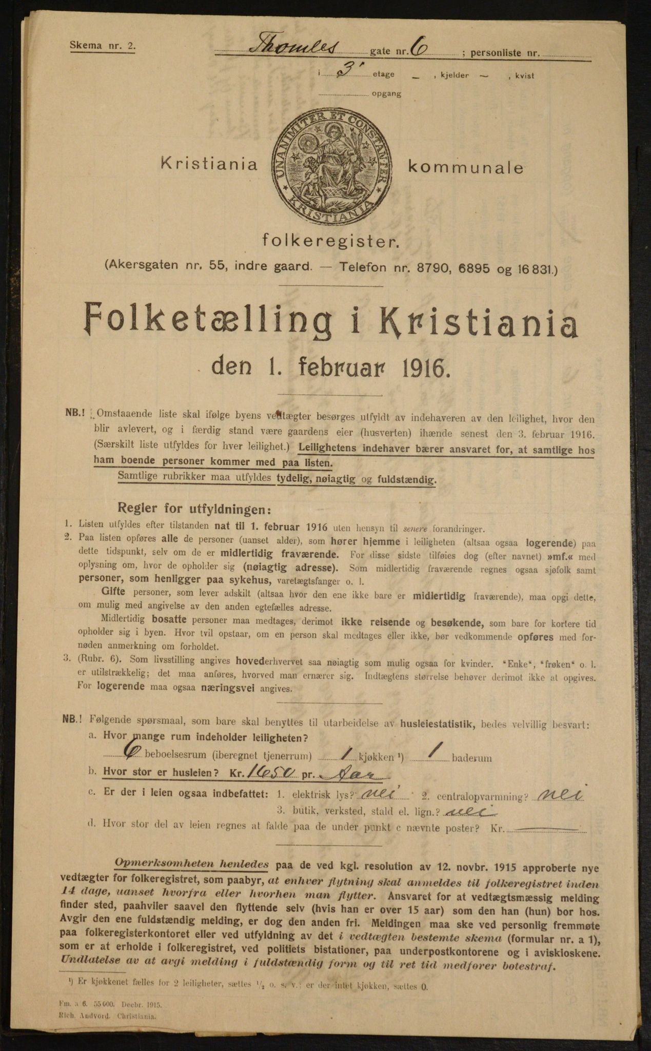 OBA, Kommunal folketelling 1.2.1916 for Kristiania, 1916, s. 112340