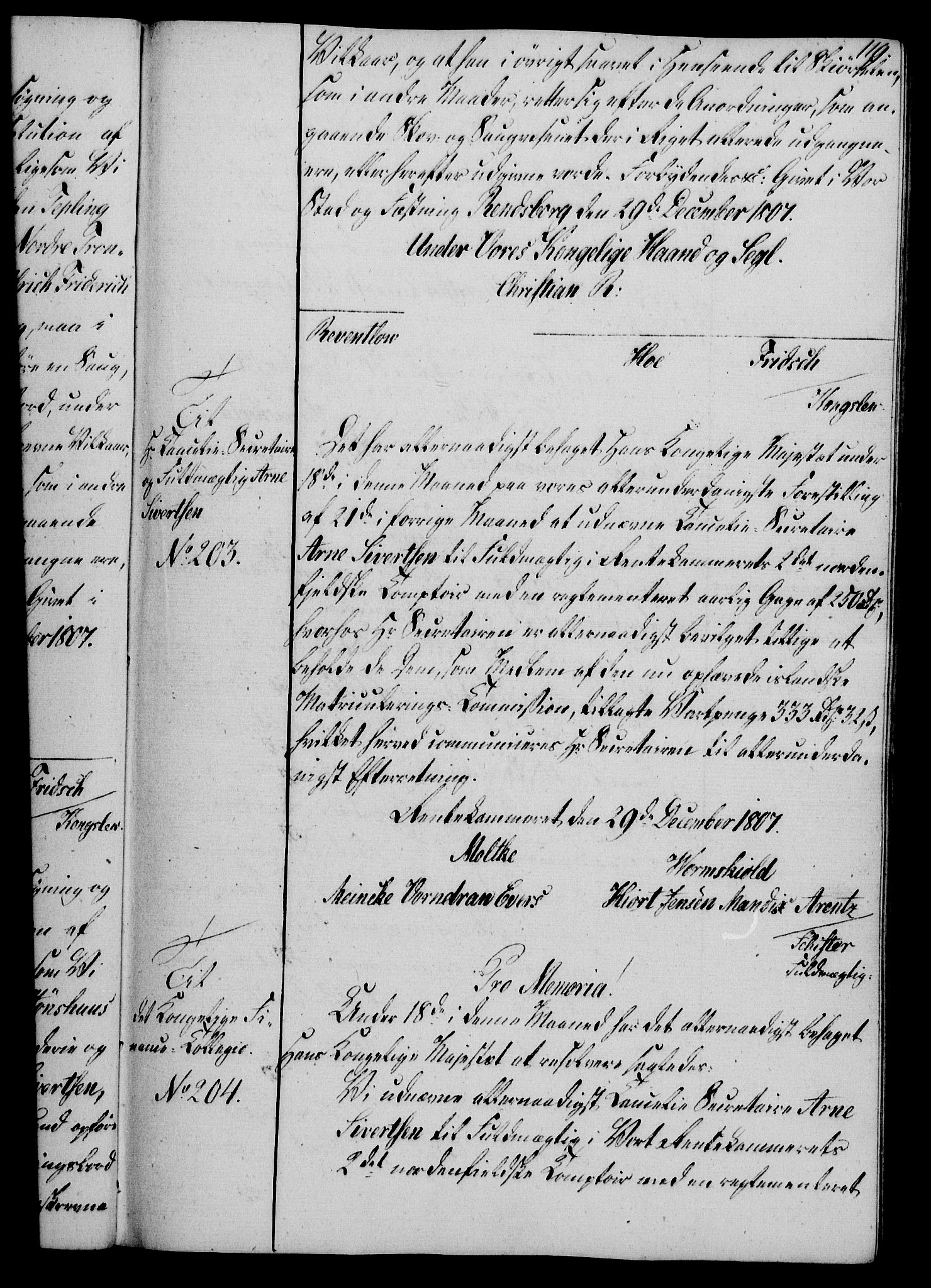 Rentekammeret, Kammerkanselliet, RA/EA-3111/G/Gg/Gga/L0019: Norsk ekspedisjonsprotokoll med register (merket RK 53.19), 1807-1810, s. 119